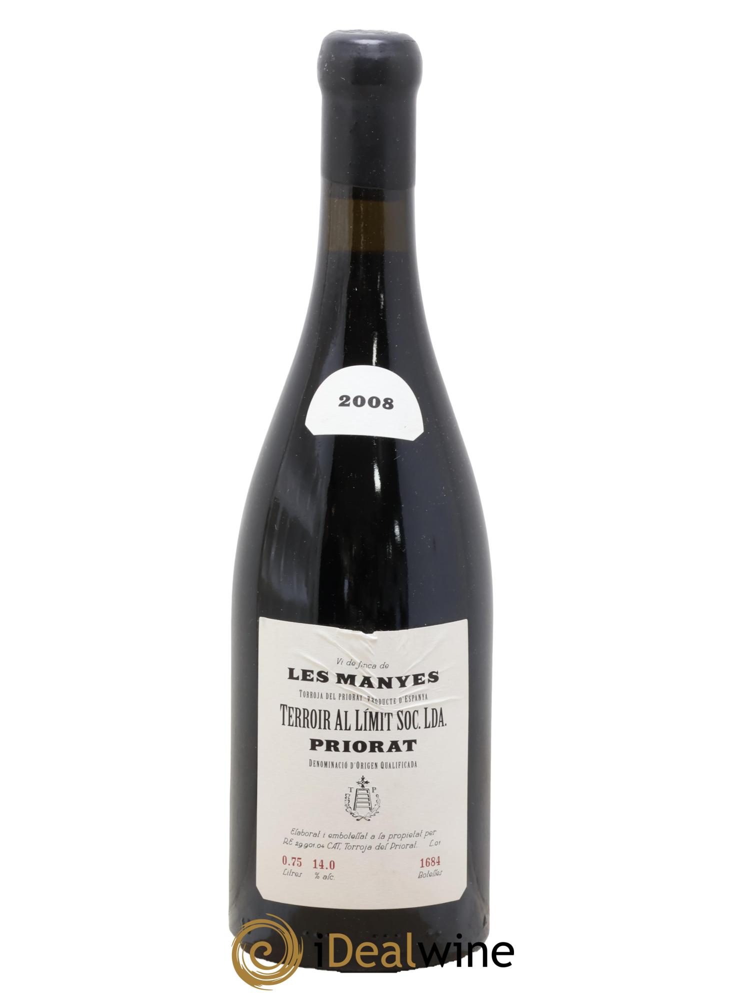 Priorat Terroir Al Limit Les Manyes Dominik Hubert 2008 - Lot de 1 bouteille - 0