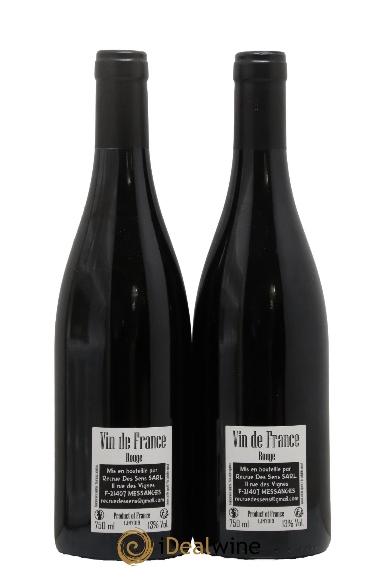 Vin de France Jeannot Yann Durieux - Recrue des Sens 2019 - Lot de 2 bouteilles - 1