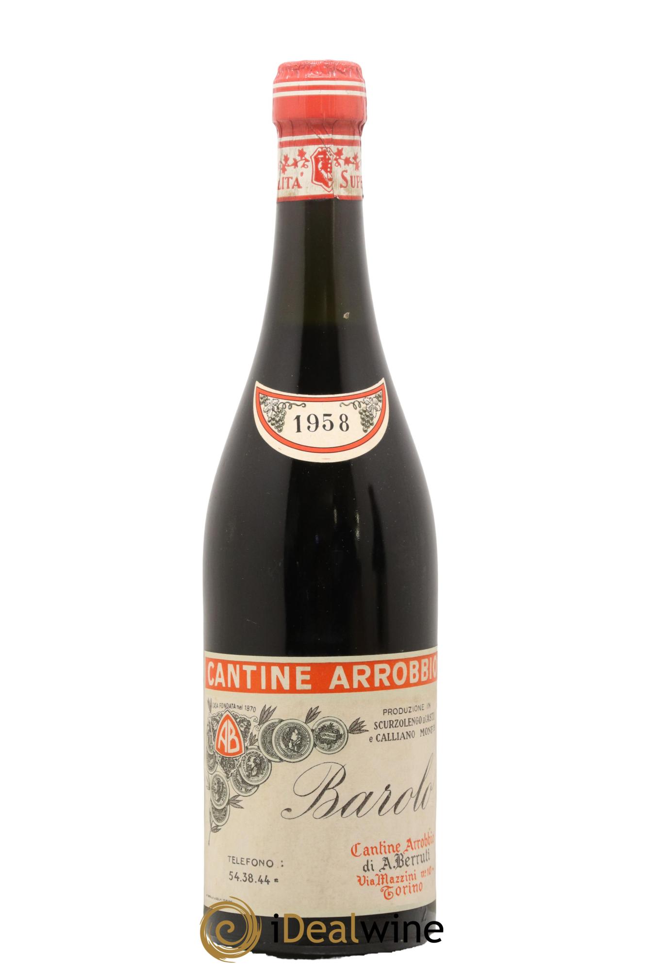 Barolo Arrobbio 1958 - Lot de 1 bouteille - 0