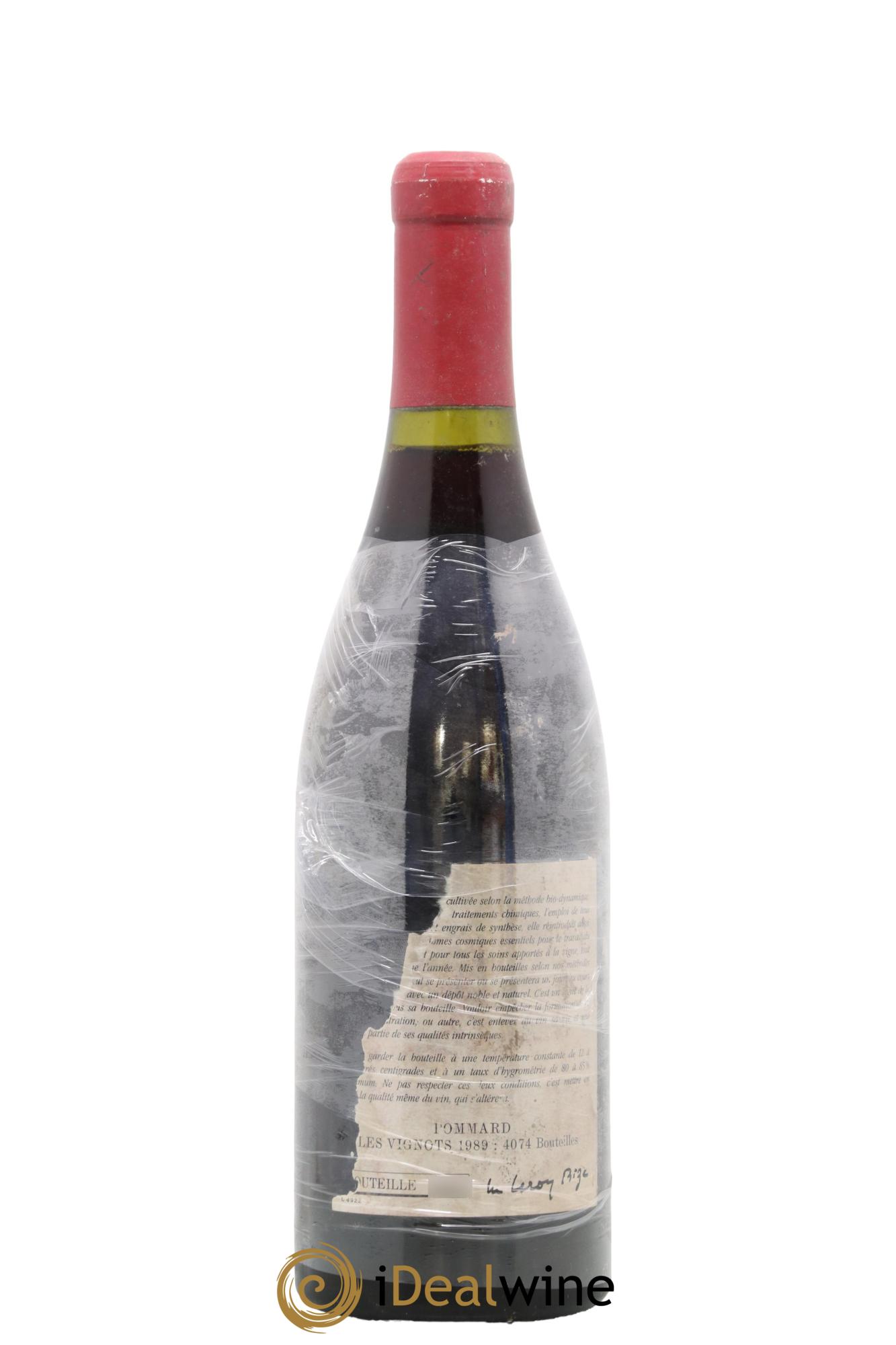 Pommard Les Vignots Leroy (Domaine) 1989 - Lot de 1 bouteille - 1