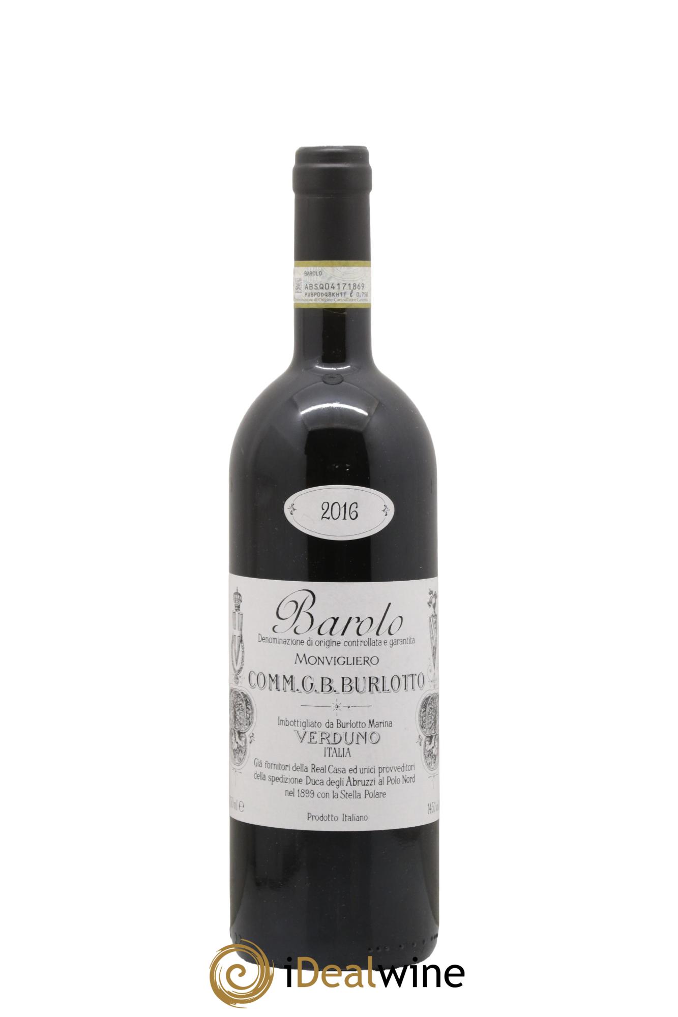Barolo DOCG Monvigliero Comm. Giovan Battista Burlotto 2016 - Lot de 1 bouteille - 0