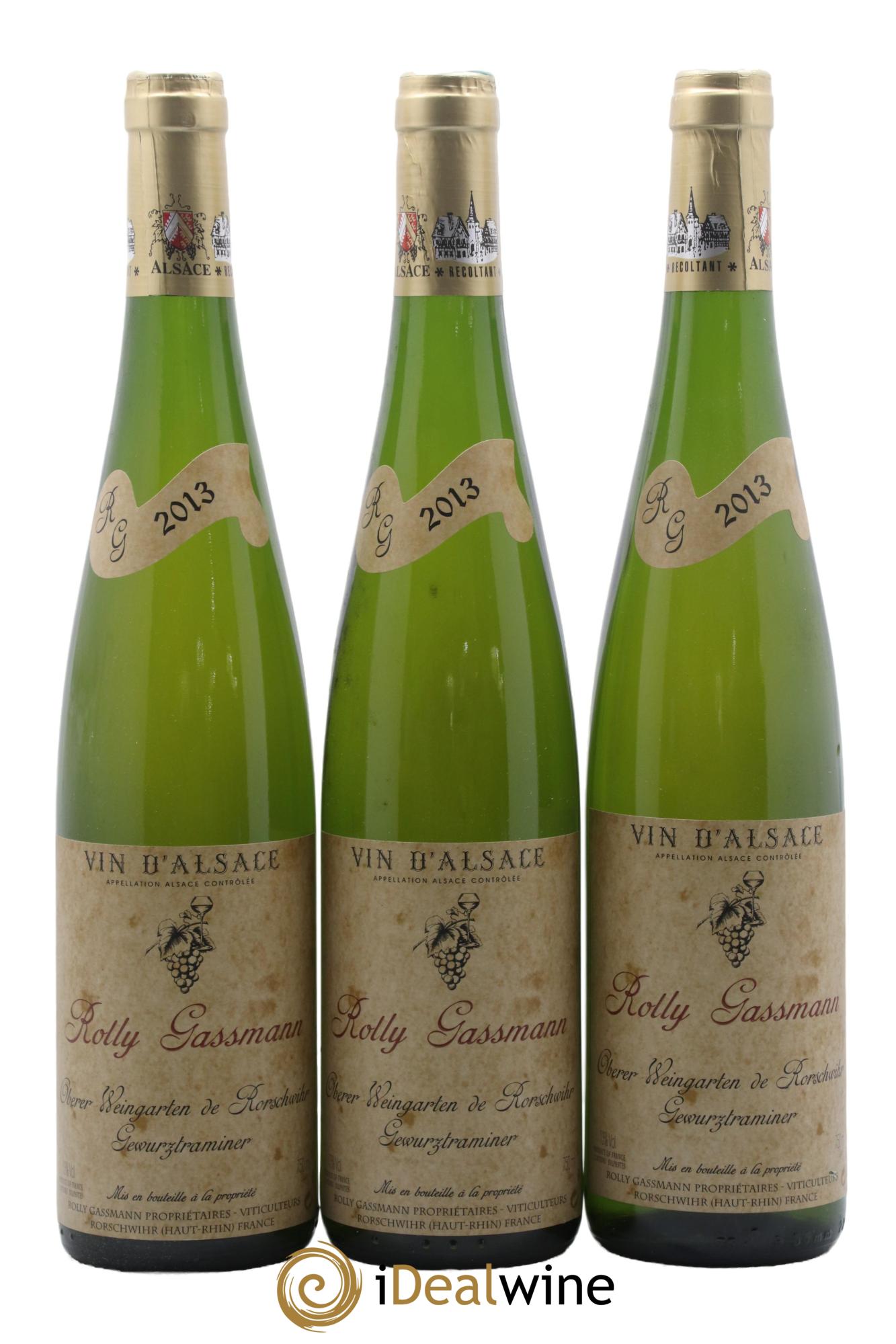 Alsace Gewürztraminer Oberer Weingarten De Rorschwihr Rolly-Gassmann 2013 - Lotto di 3 bottiglie - 0
