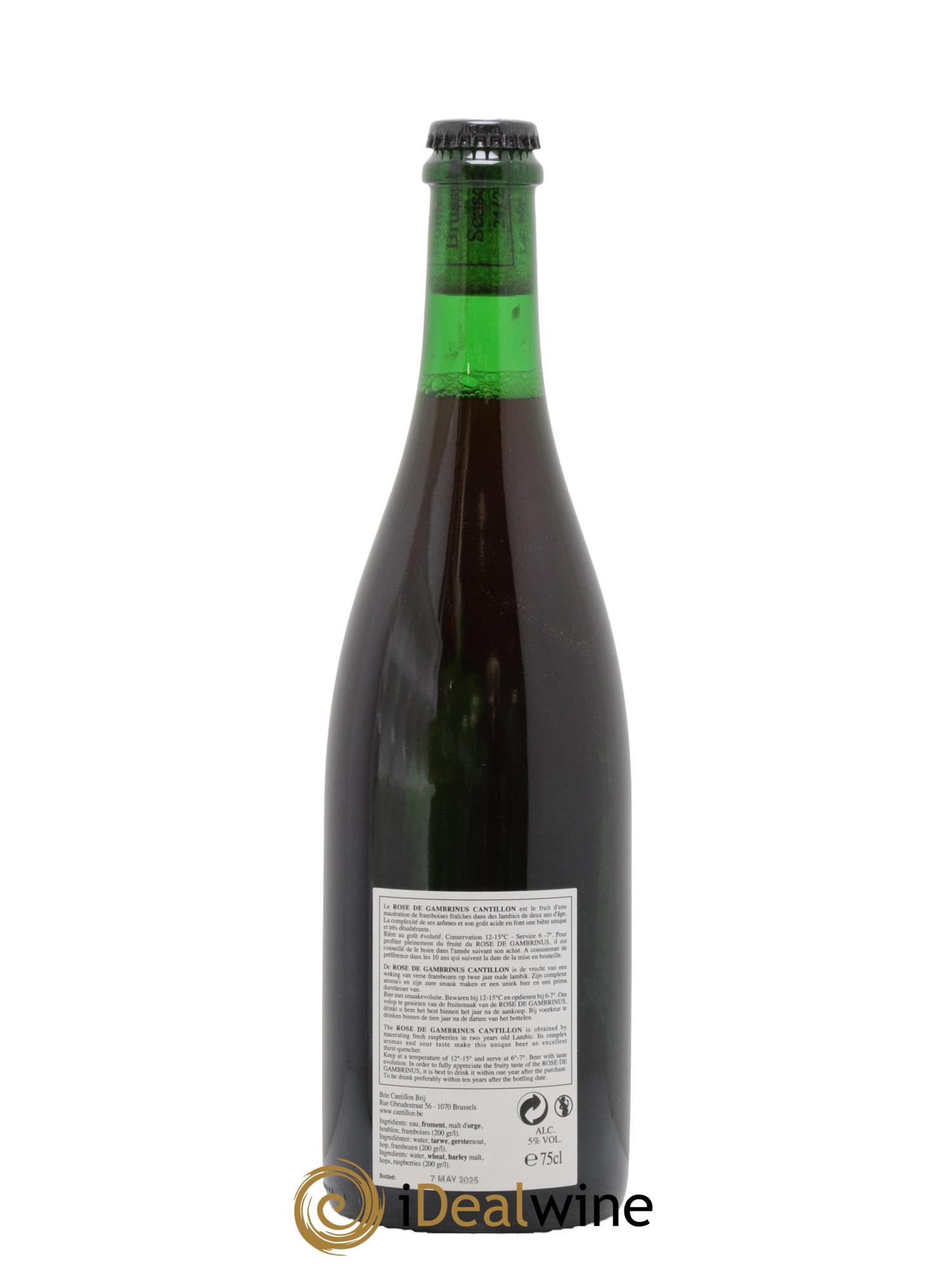 Bière Rosé de Gambrinus Cantillon Lambic (bottled 2025) - Lot of 1 bottle - 1