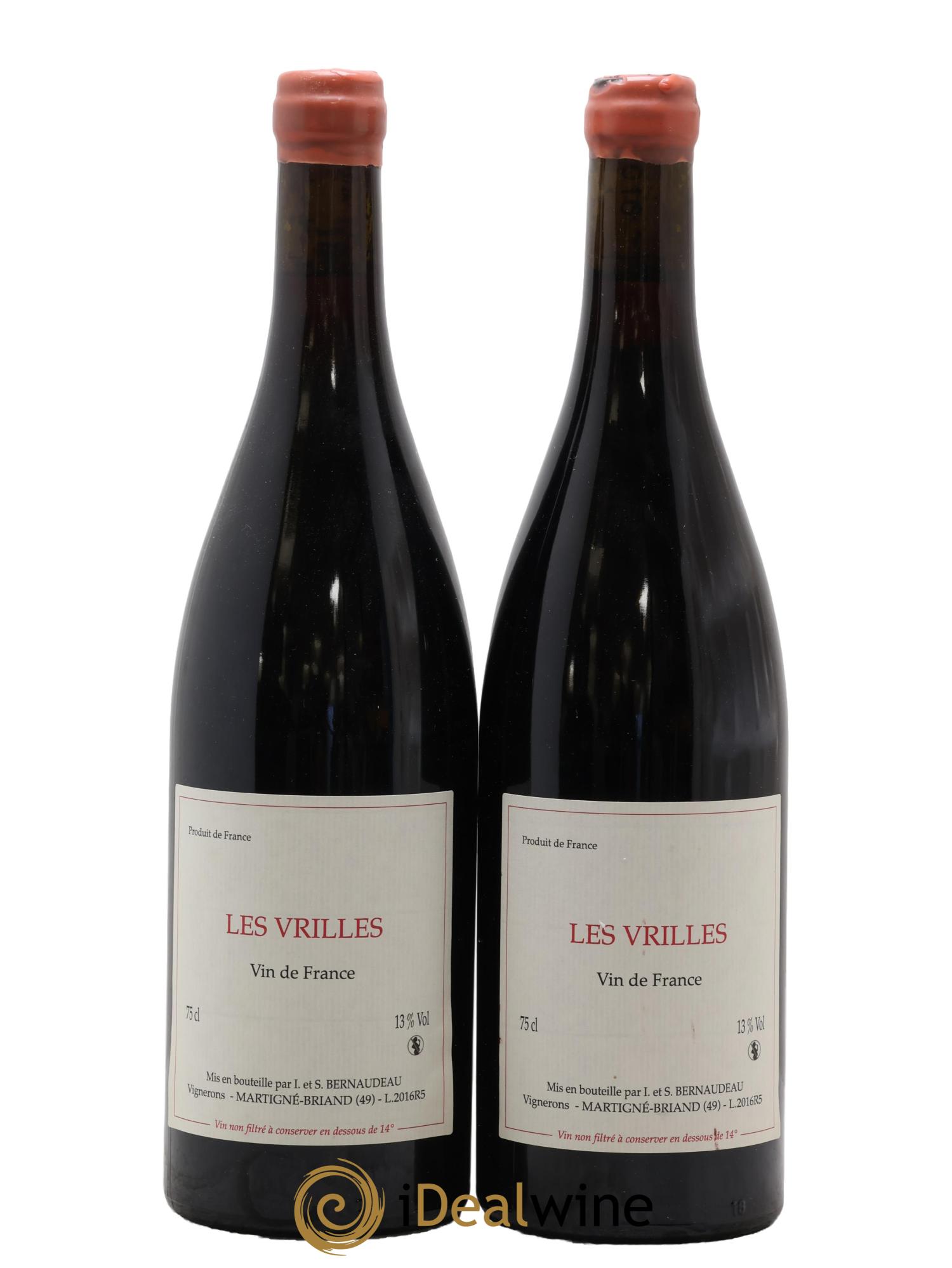 Vin de France Les Vrilles Stéphane Bernaudeau (Domaine) 2016 - Lot de 2 bouteilles - 0