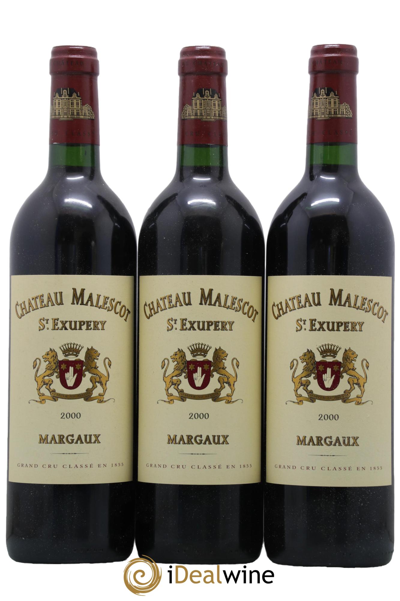 Château Malescot Saint-Exupéry 3ème Grand Cru Classé 2000 - Lot de 3 bouteilles - 0