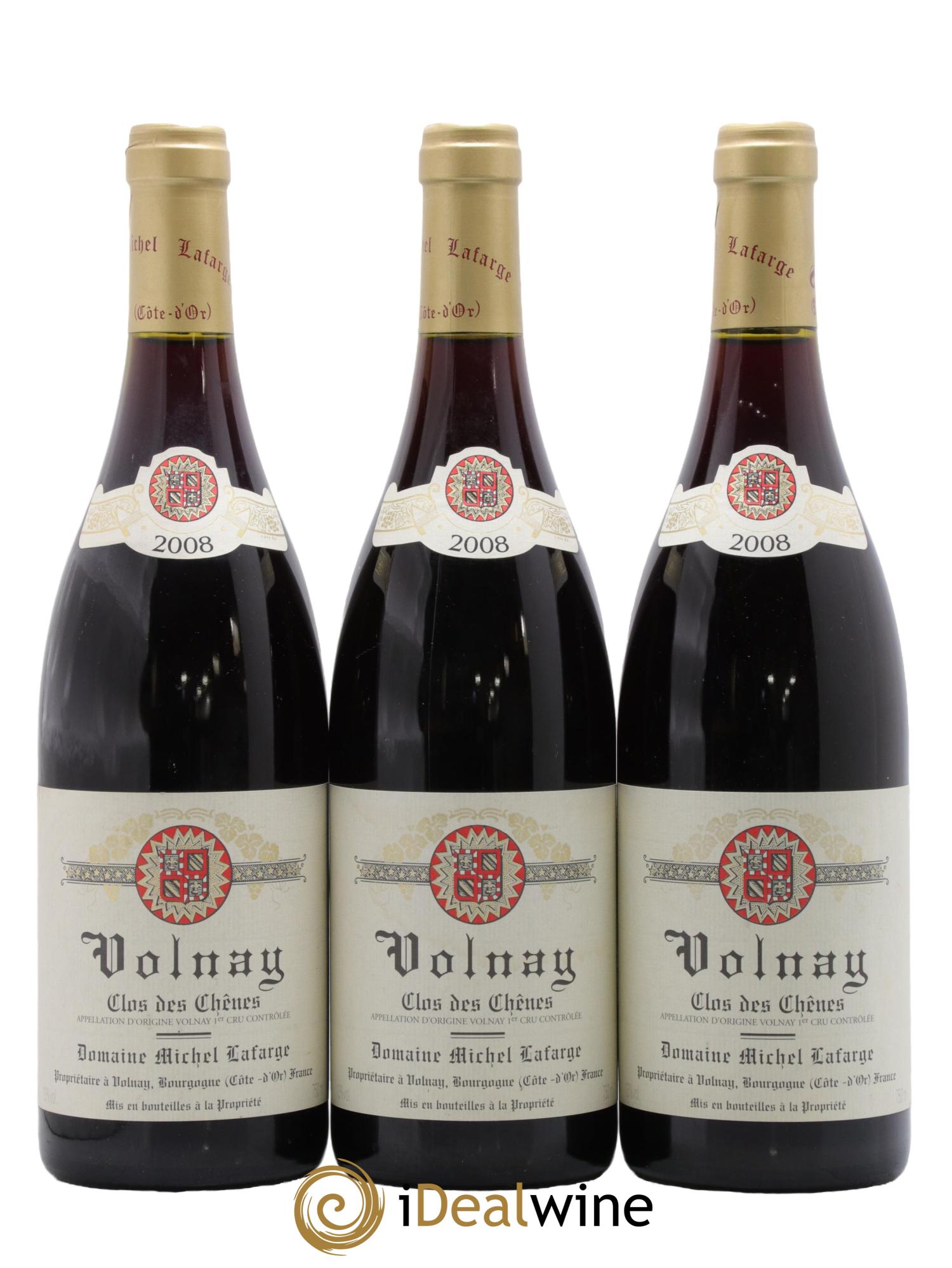 Volnay 1er Cru Clos des Chênes Lafarge (Domaine) 2008 - Lot de 3 bouteilles - 0