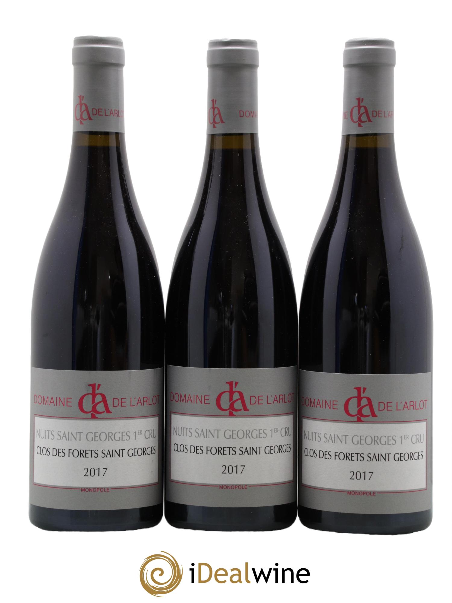 Nuits-Saint-Georges 1er Cru Clos des Forêts Saint-Georges Domaine de l'Arlot 2017 - Lot de 3 bouteilles - 0