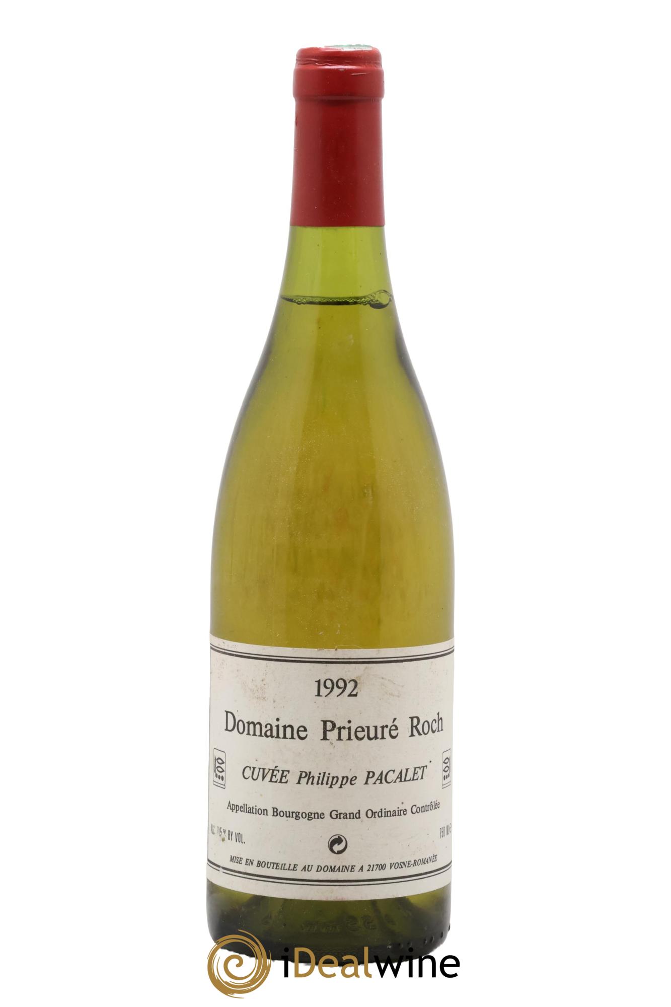 Bourgogne Grand Ordinaire Cuvée Philippe Pacalet Prieuré Roch 1992 - Lot de 1 bouteille - 0
