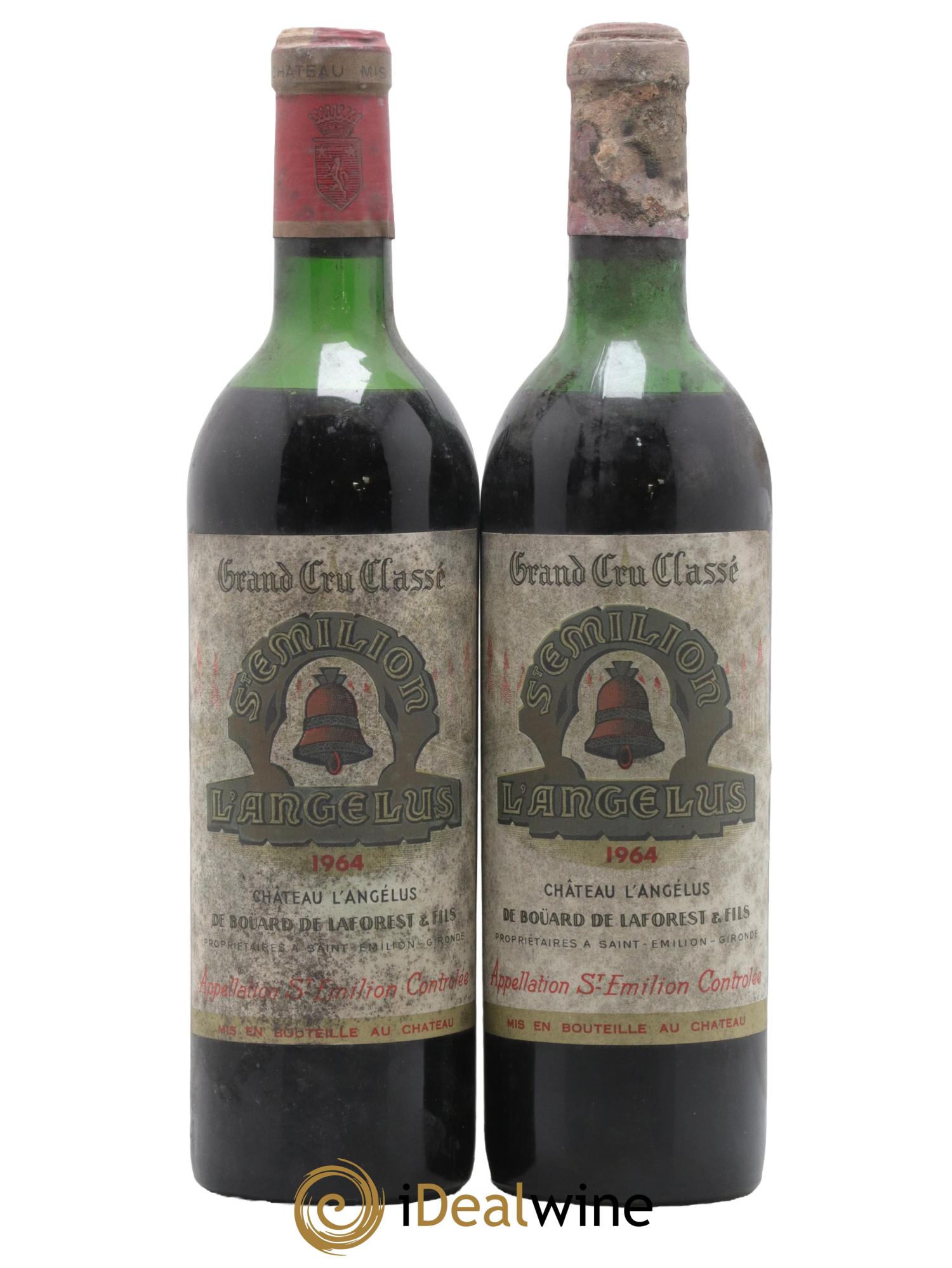 Château Angélus 1er Grand Cru Classé A 1964 - Lot de 2 bouteilles - 0