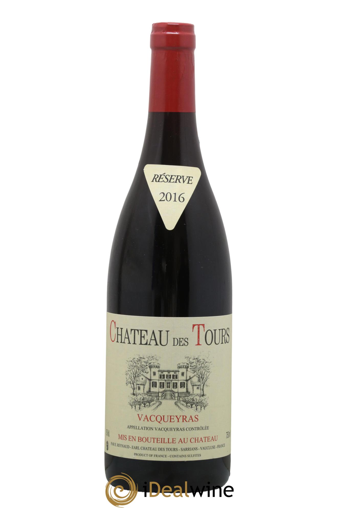 Vacqueyras Château des Tours Emmanuel Reynaud 2016 - Lot de 1 bouteille - 0