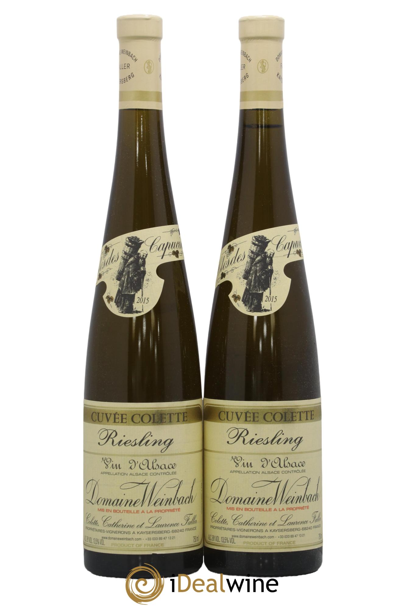 Alsace Riesling Cuvée Colette Weinbach (Domaine) 2015 - Lot de 2 bouteilles - 0