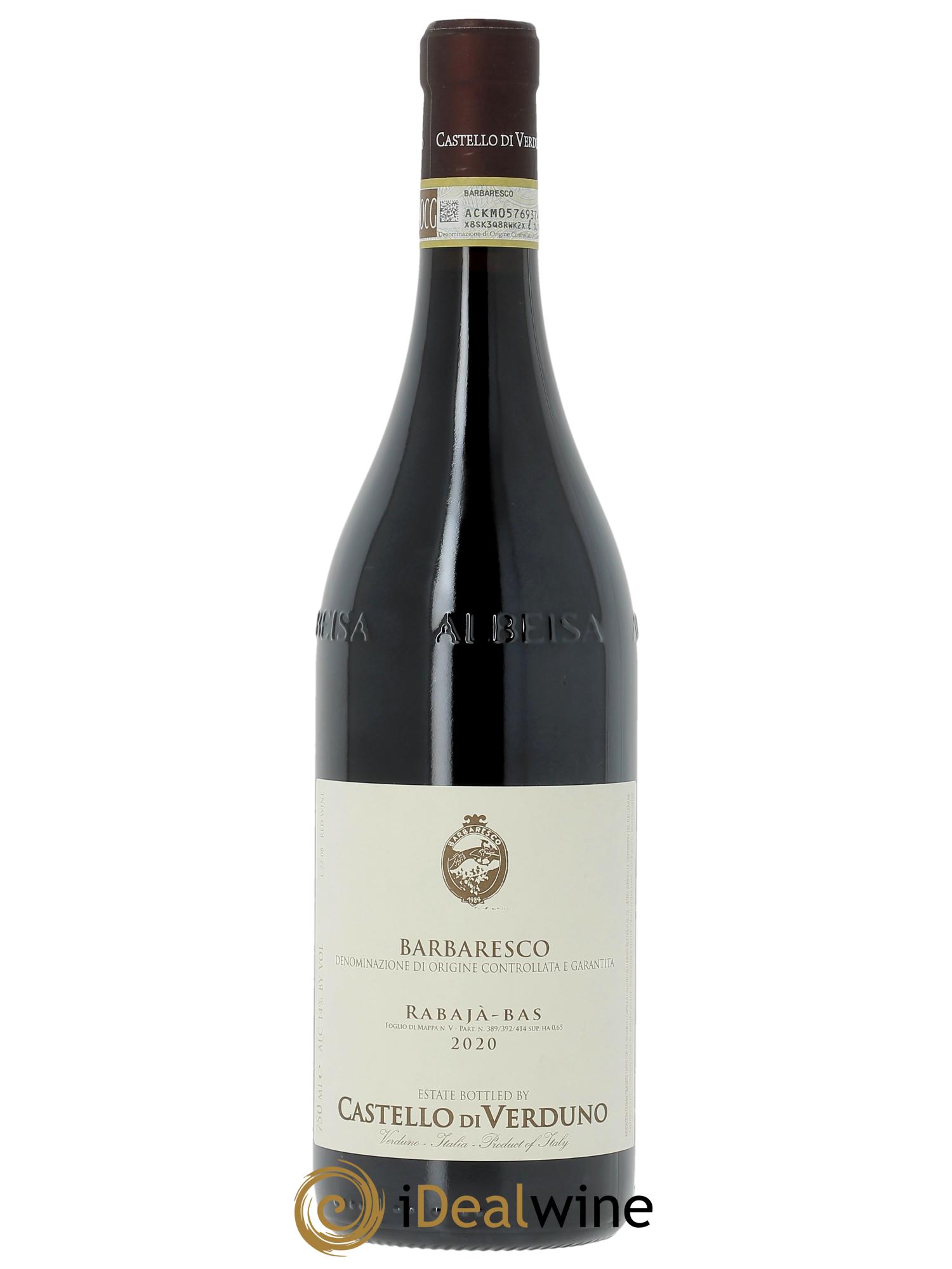 Barbaresco DOCG Rabaja-Bas Castello di Verduno  2020 - Lot de 1 bouteille - 0