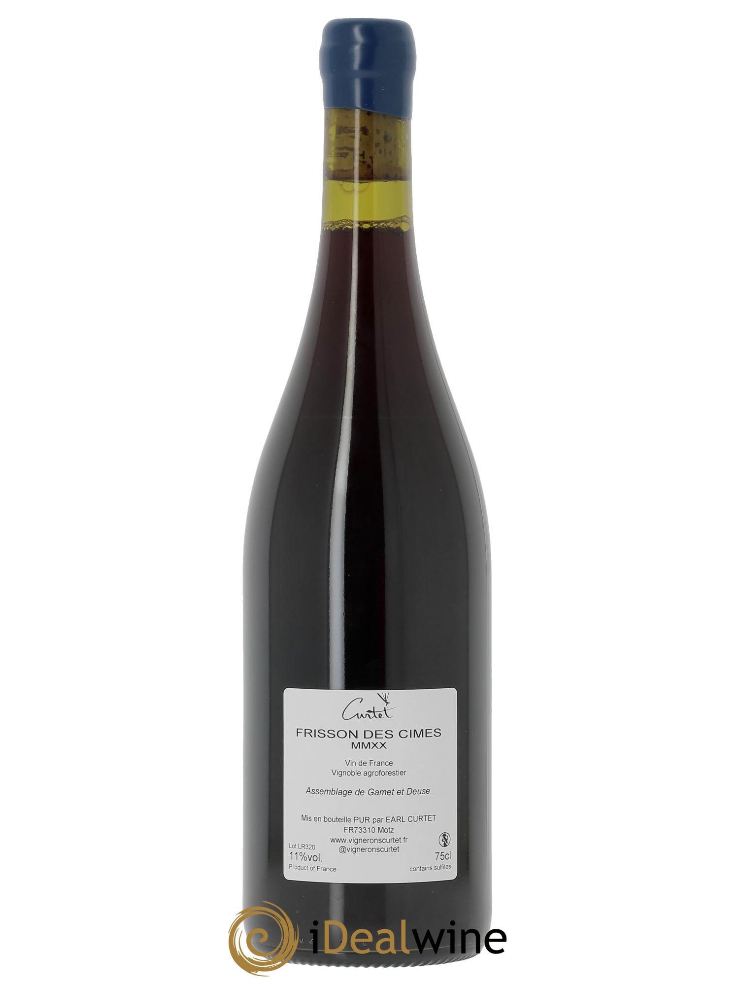 Vin de Savoie Frisson de Cimes Marie et Florian Curtet  2020 - Lot de 1 bouteille - 1