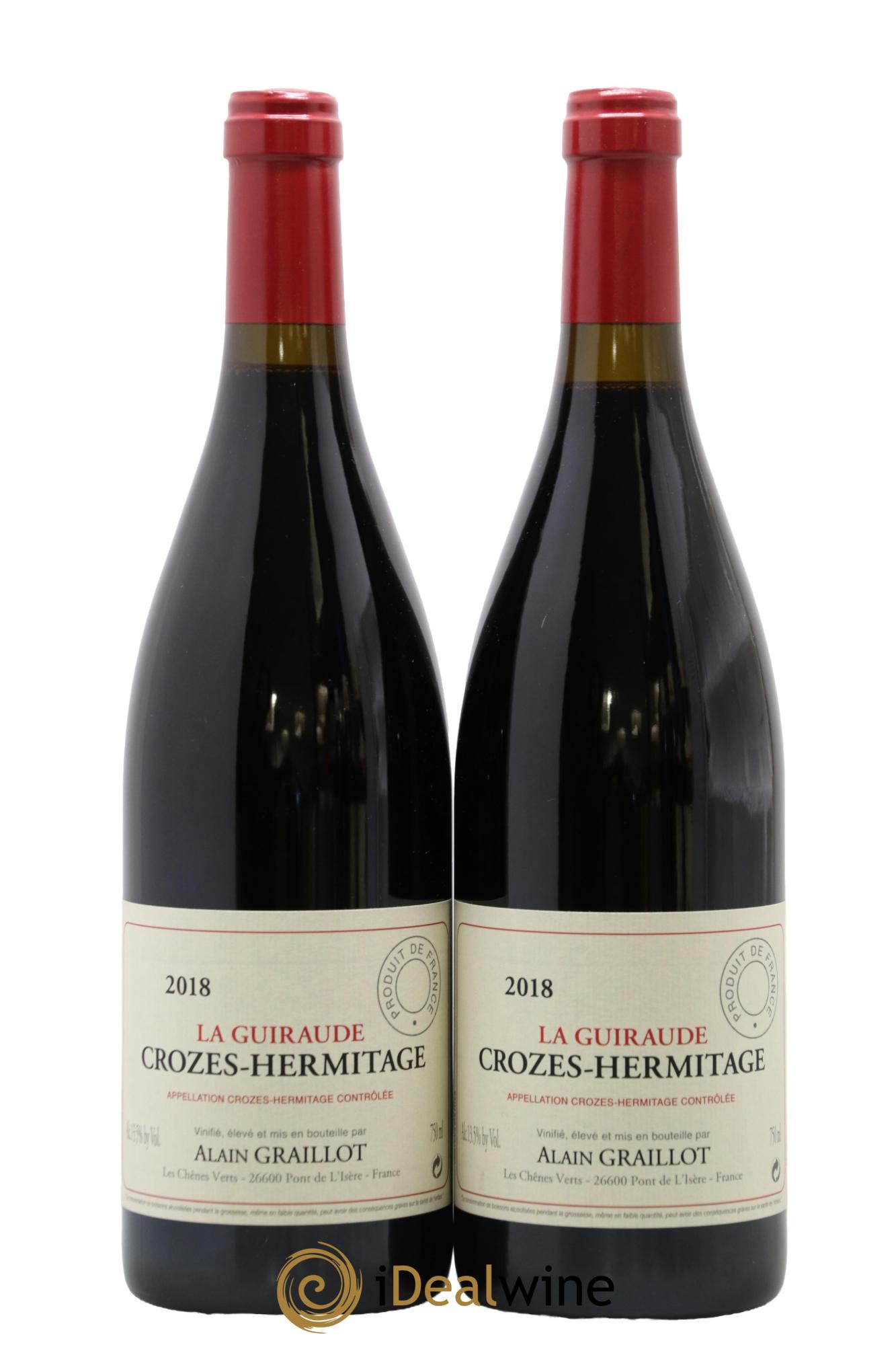 Crozes-Hermitage La Guiraude Domaine Graillot 2018 - Lot of 2 bottles - 0