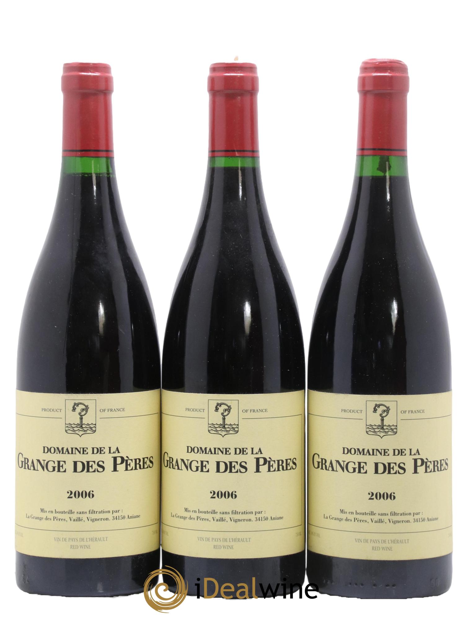 Pays d'Hérault Grange des Pères Laurent Vaillé 2006 - Posten von 3 Flaschen - 0