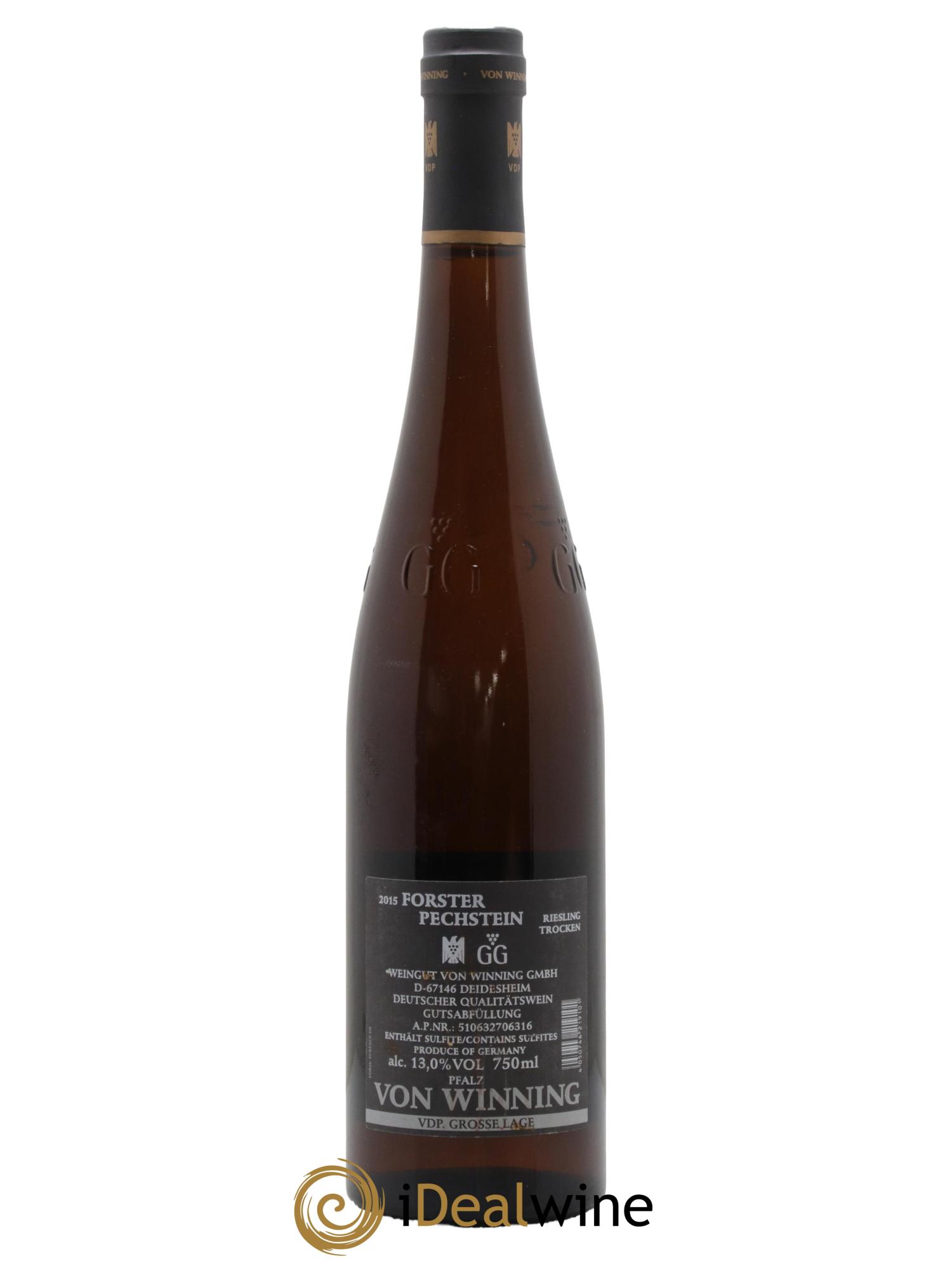 Allemagne Pfalz Riesling Pechstein GG Von Winning 2015 - Lotto di 1 bottiglia - 1