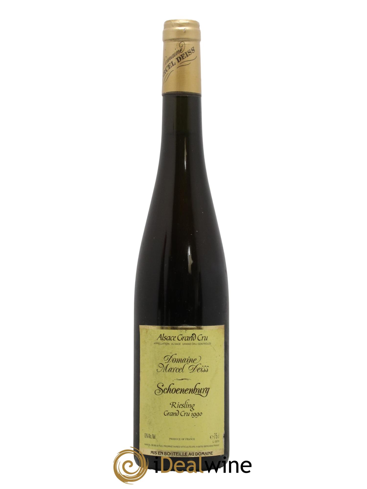 Alsace Grand Cru Schoenenburg Riesling Domaine Marcel Deiss 1990 - Lot de 1 bouteille - 0