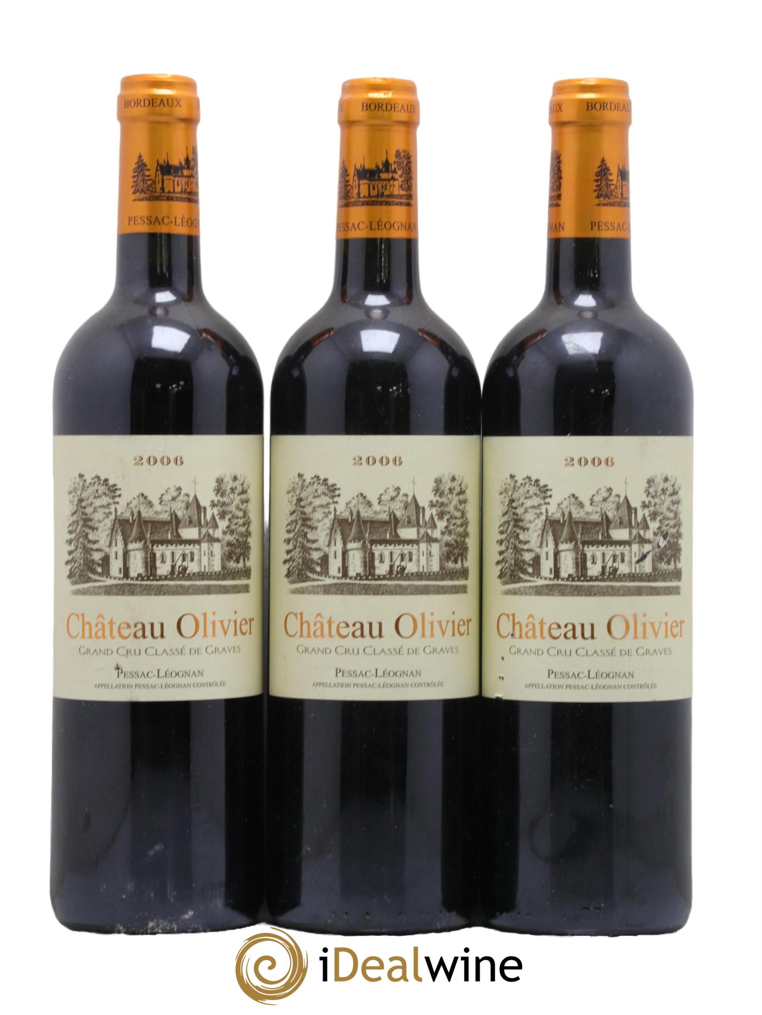 Château Olivier Cru Classé de Graves 2006 - Lot de 3 bouteilles - 0