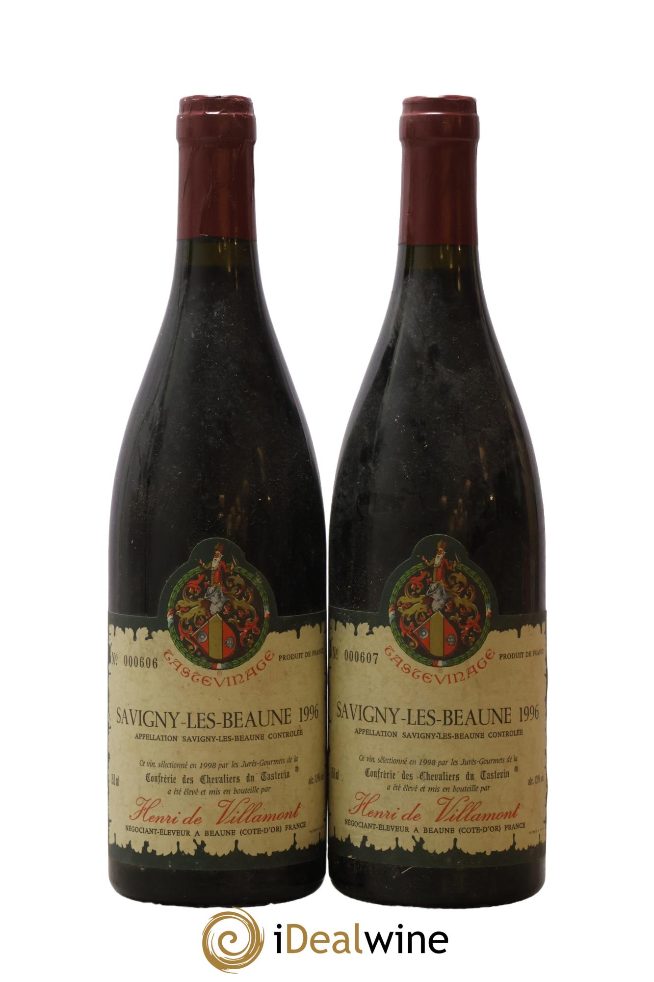 Savigny-lès-Beaune Henri De Villamont 1996 - Lot de 2 bouteilles - 0