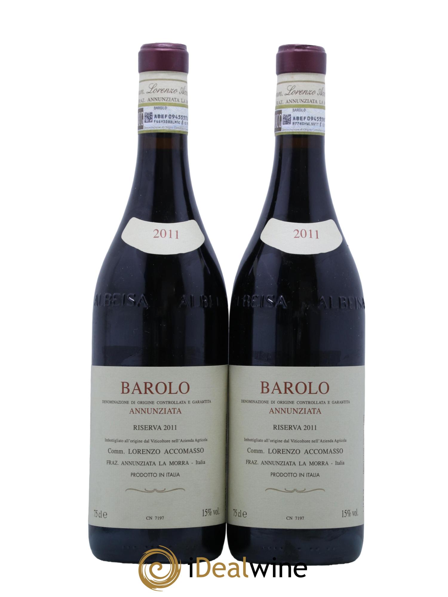 Barolo DOCG Annunziata Riserva Lorenzo Accomasso 2011 - Lot de 2 bouteilles - 0