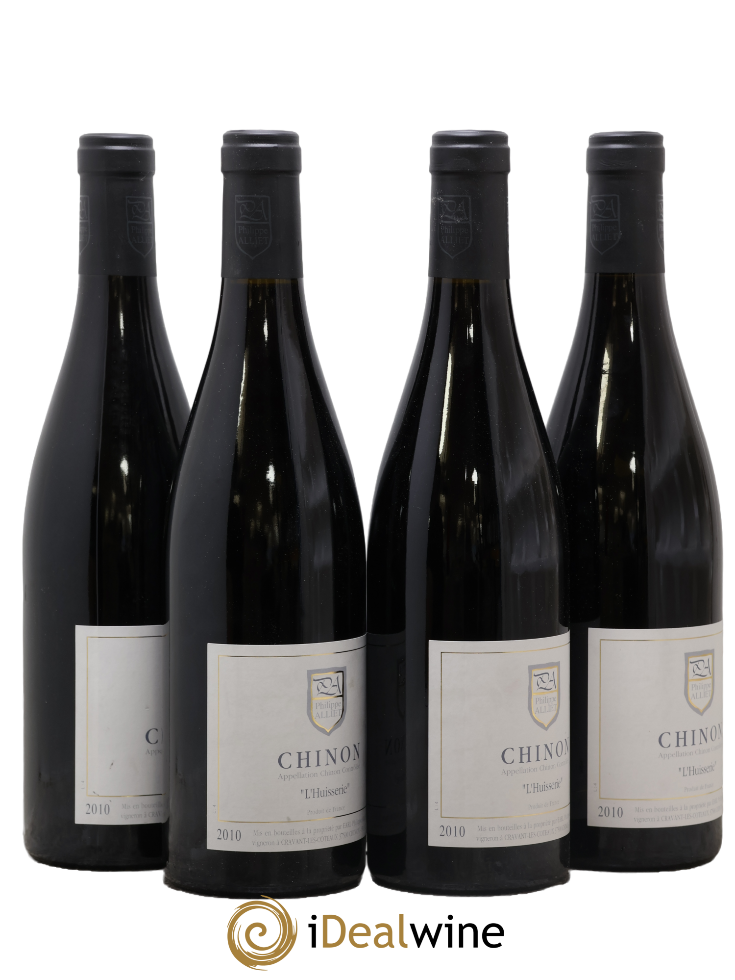 Chinon L'Huisserie Philippe Alliet 2010 - Lot of 4 bottles - 1