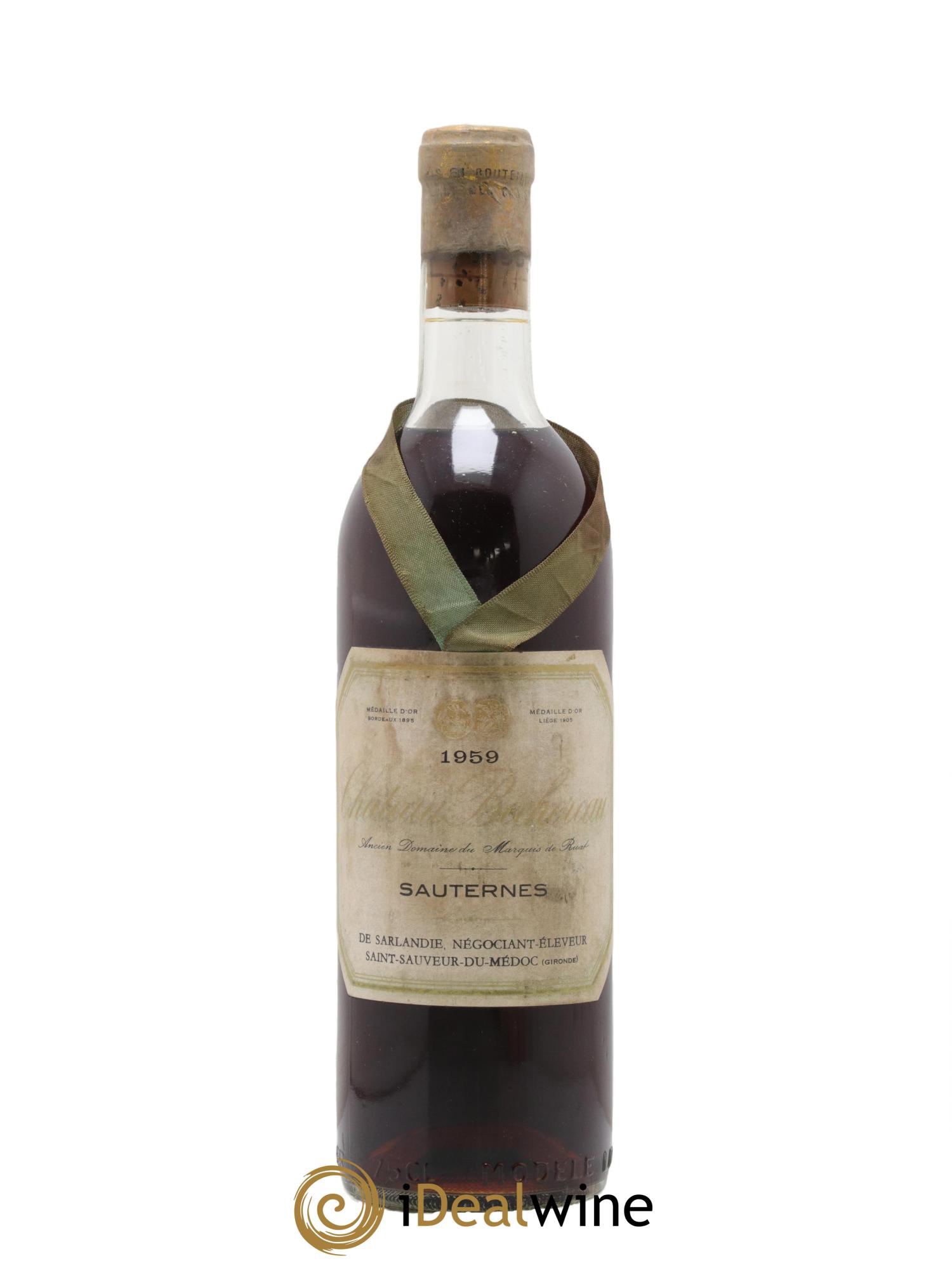 Sauternes Chateau Buhercau 1959 - Lotto di 1 bottiglia - 0