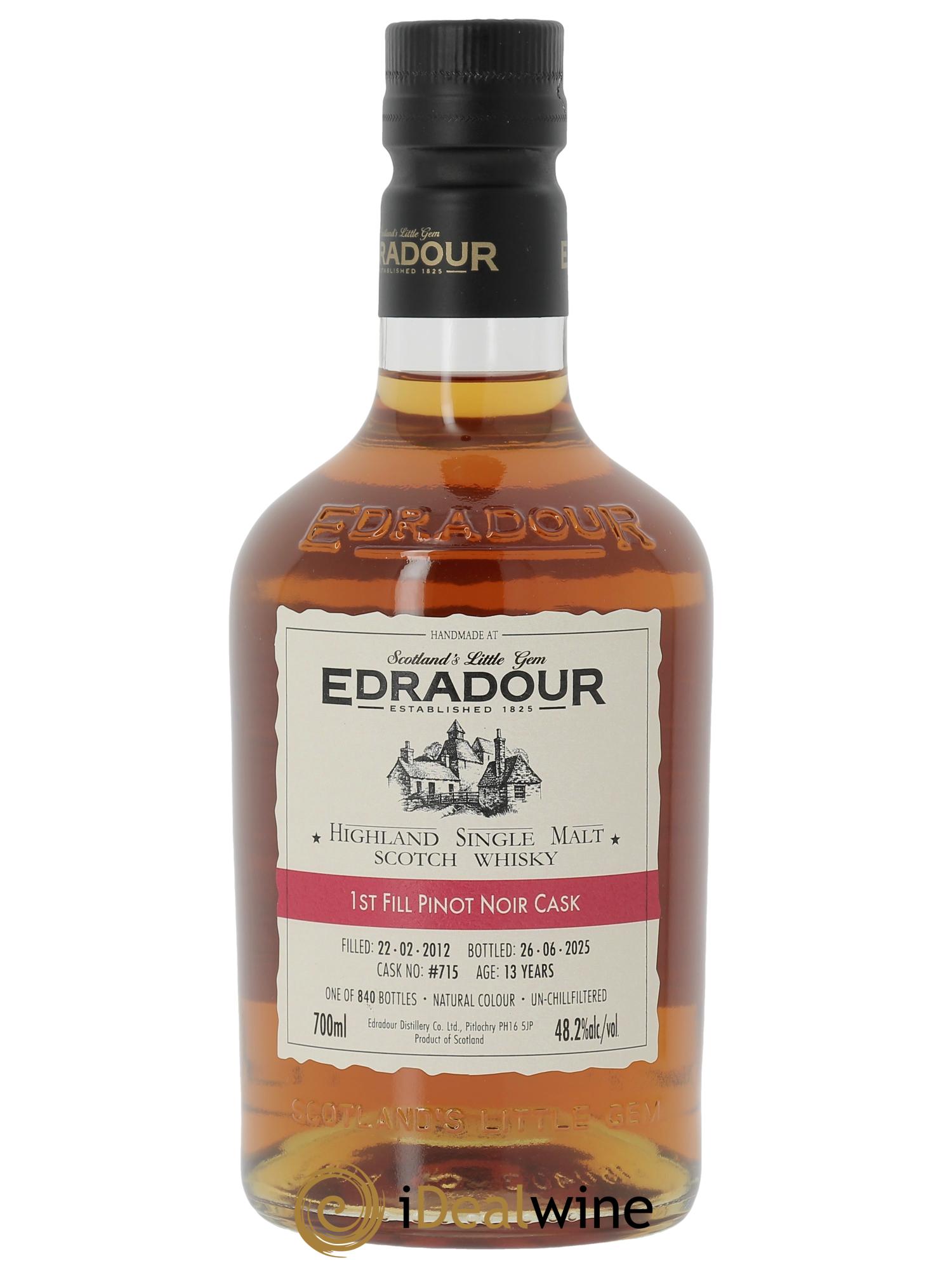 Edradour 13 ans 2012 Pinot Noir Michael Eppan  - Lotto di 1 bottiglia - 1