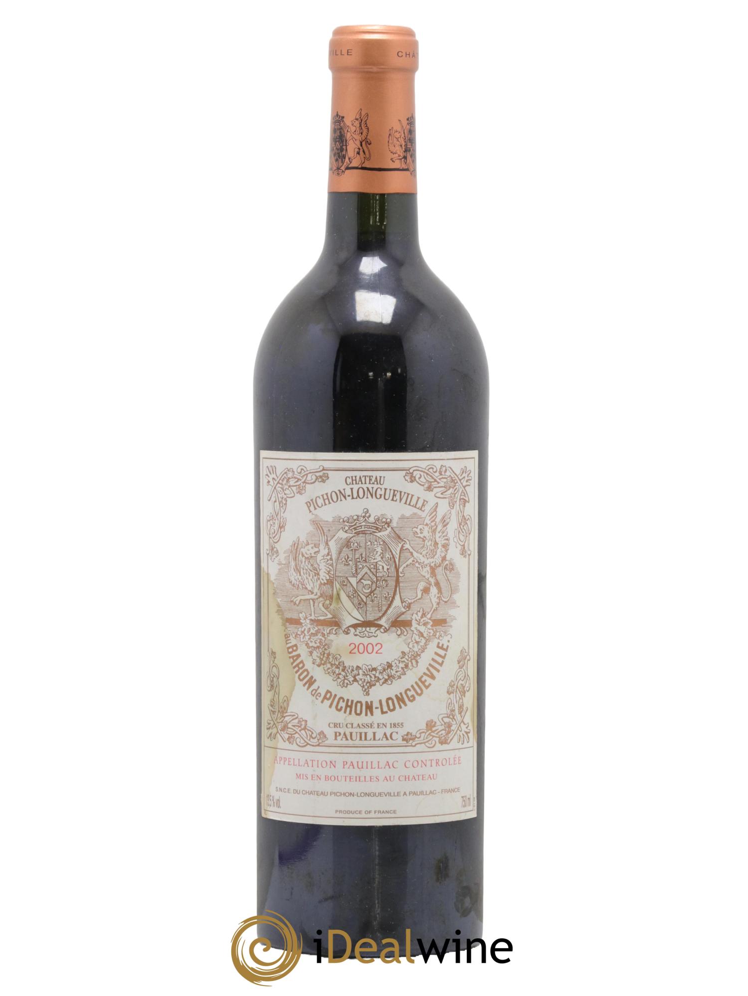 Pichon Longueville Baron 2ème Grand Cru Classé 2002 - Lot de 1 bouteille - 0