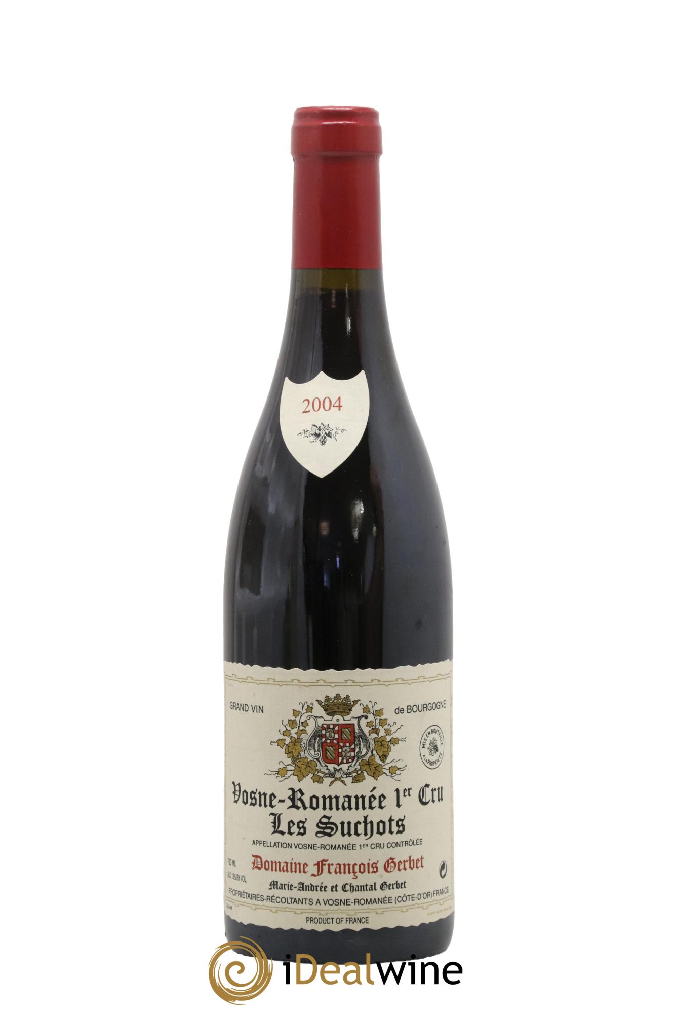 Vosne-Romanée 1er Cru Les Suchots Berthaut Gerbet (Domaine) 2004 - Lot of 1 bottle - 0