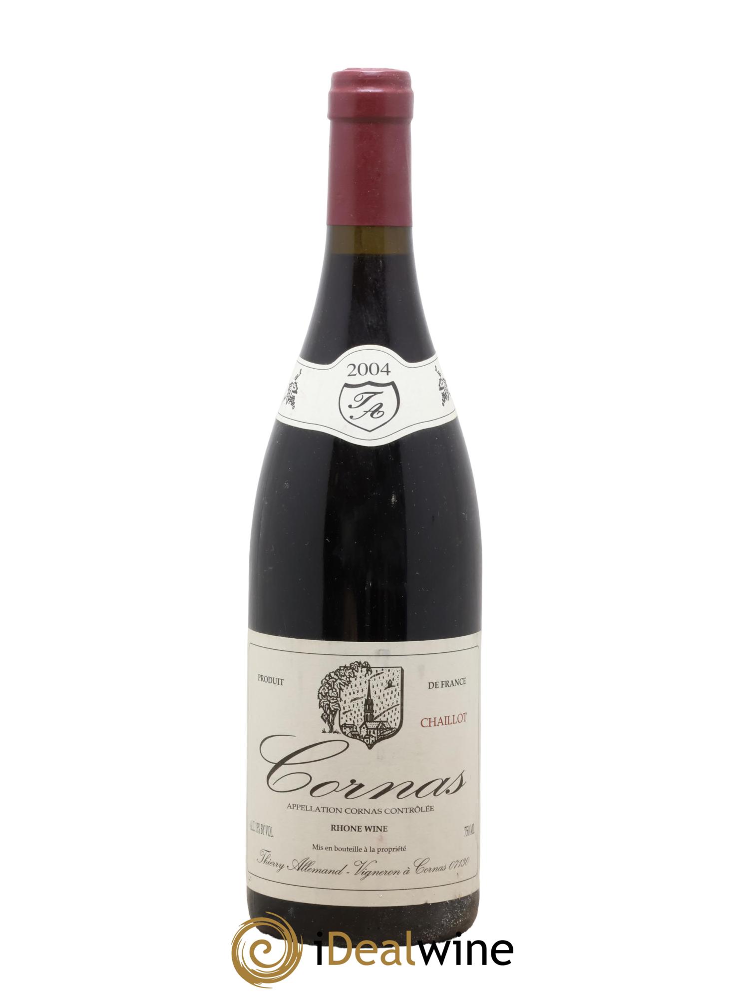 Cornas Chaillot Thierry Allemand 2004 - Lot of 1 bottle - 0