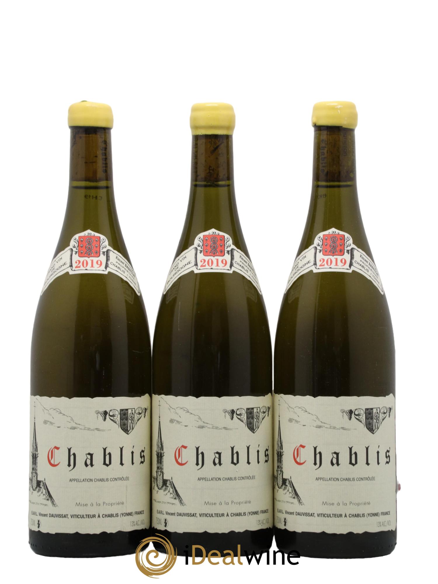 Chablis Vincent Dauvissat (Domaine) 2019 - Lot de 3 bouteilles - 0
