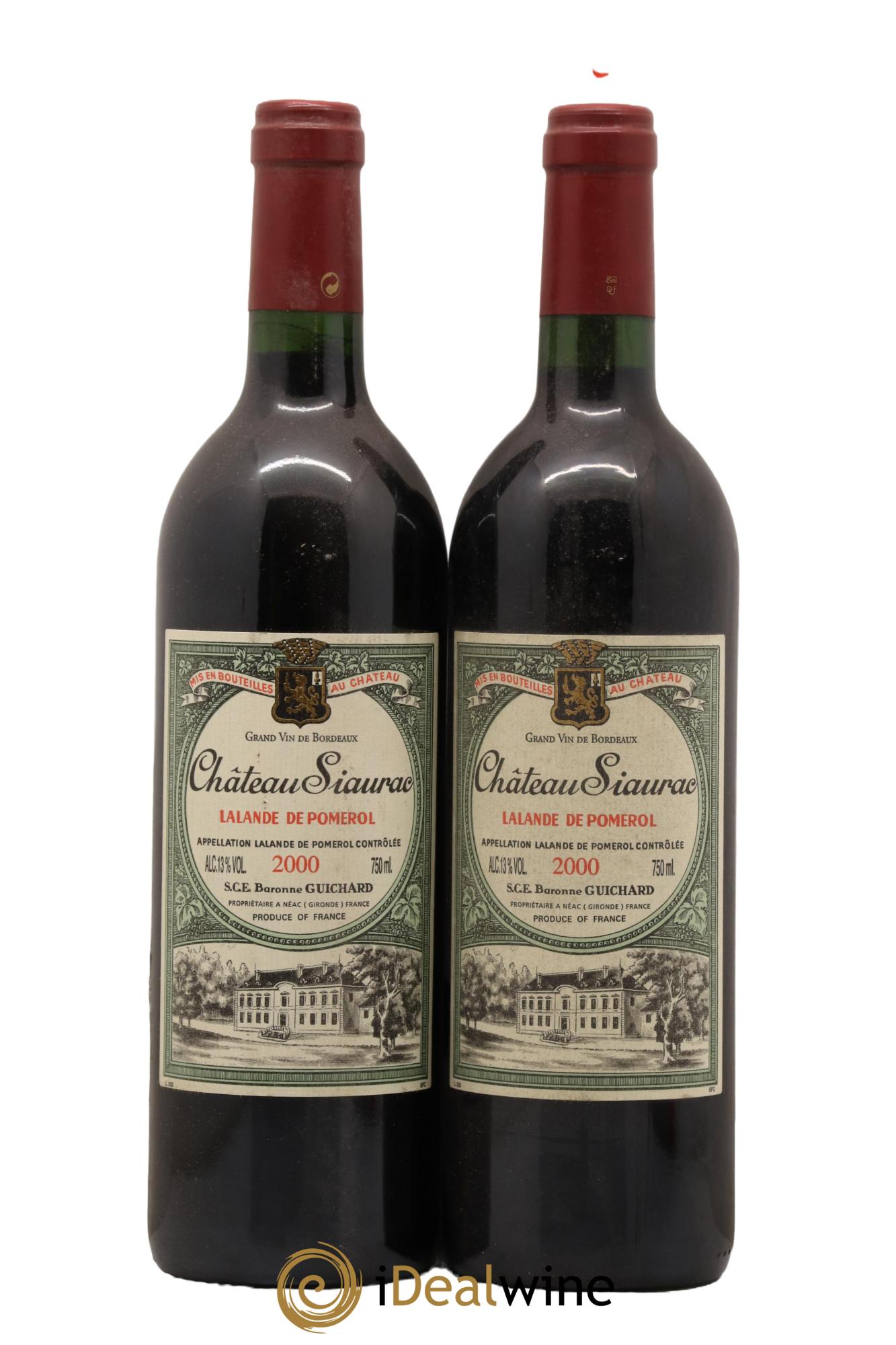 Château Siaurac 2000 - Lot de 2 bouteilles - 0