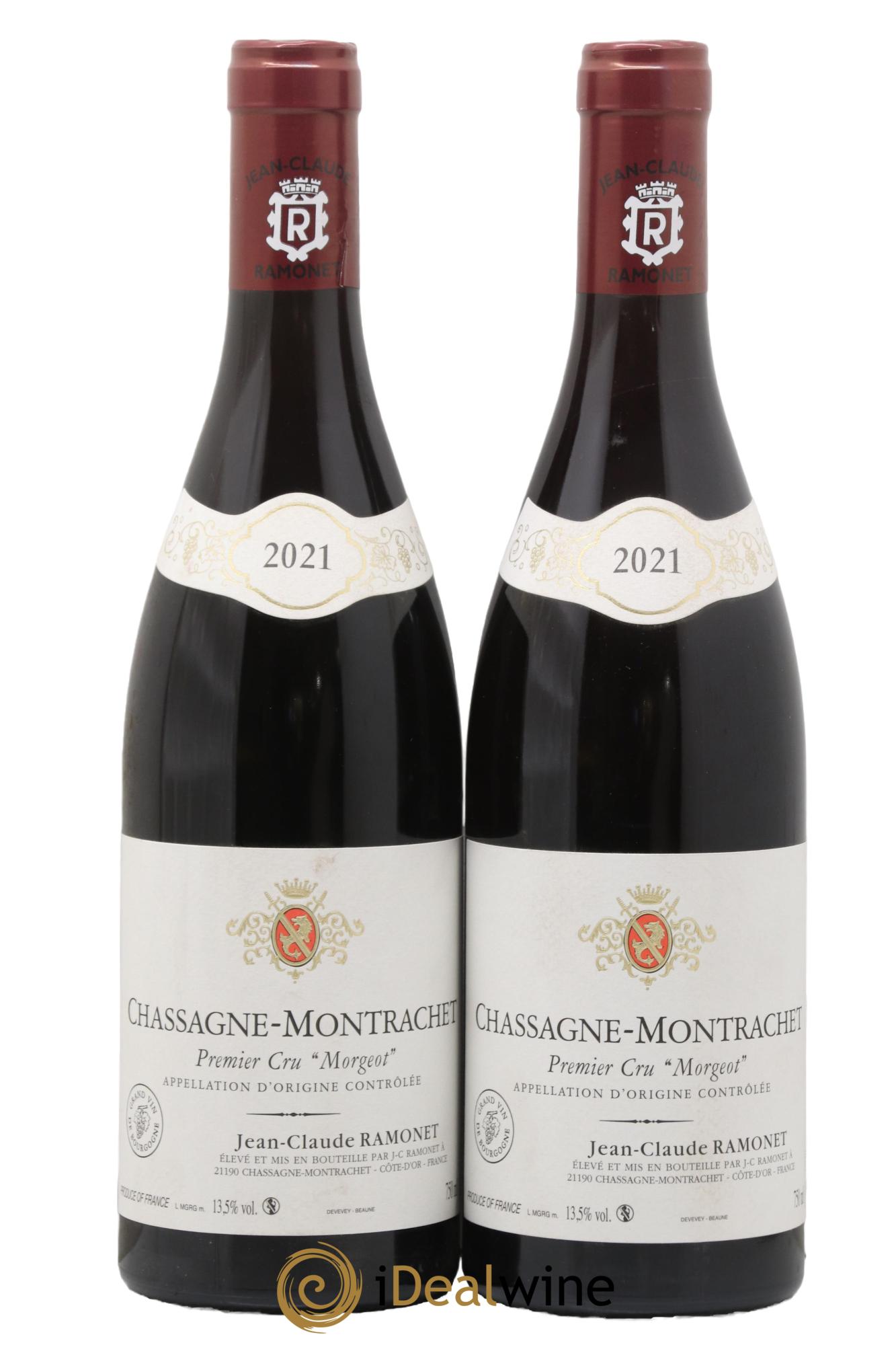 Chassagne-Montrachet 1er Cru Morgeot Ramonet (Domaine) 2021 - Lot of 2 bottles - 0
