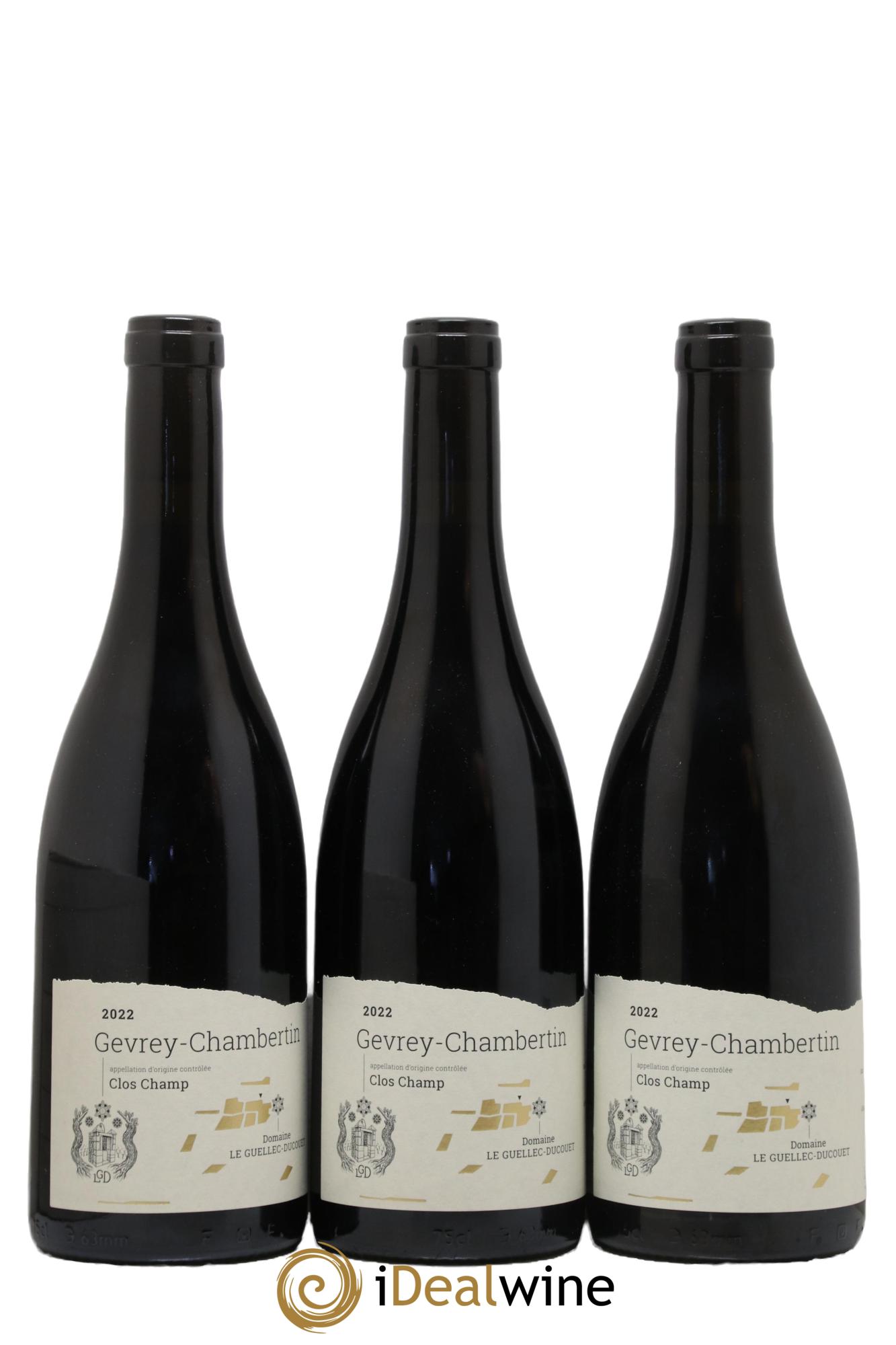 Gevrey-Chambertin Cuvee Clos Champ Domaine Le Guellec Ducouet 2022 - Lot de 3 bouteilles - 0