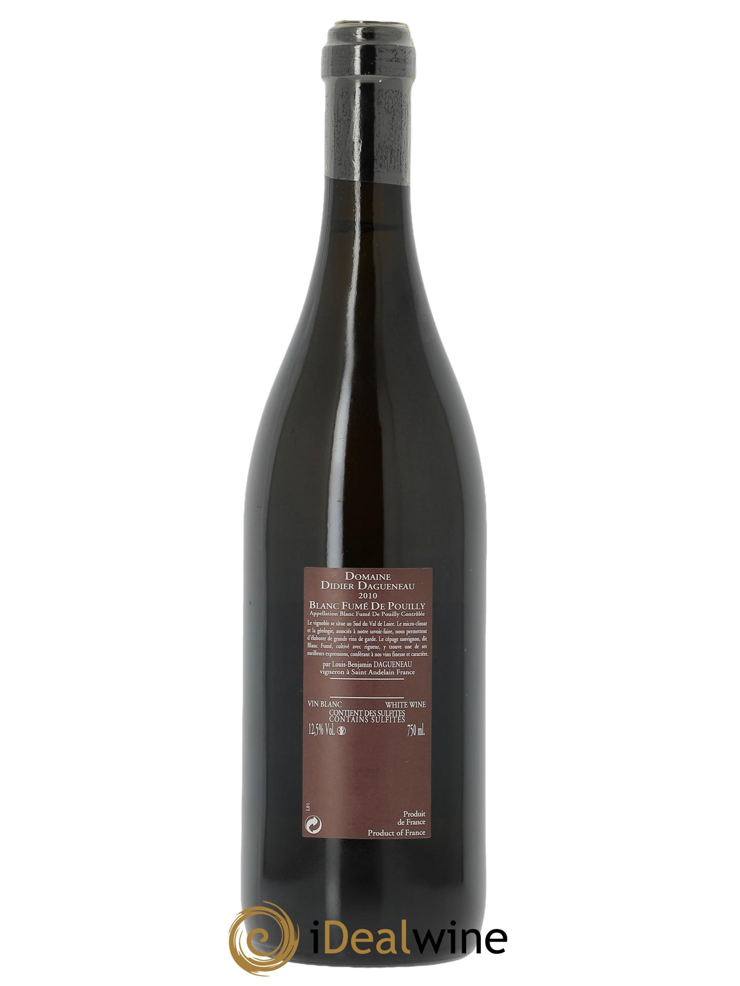 Vin de France (anciennement Pouilly-Fumé) Pur Sang Dagueneau (Domaine Didier - Louis-Benjamin)  2010 - Lot de 1 bouteille - 1