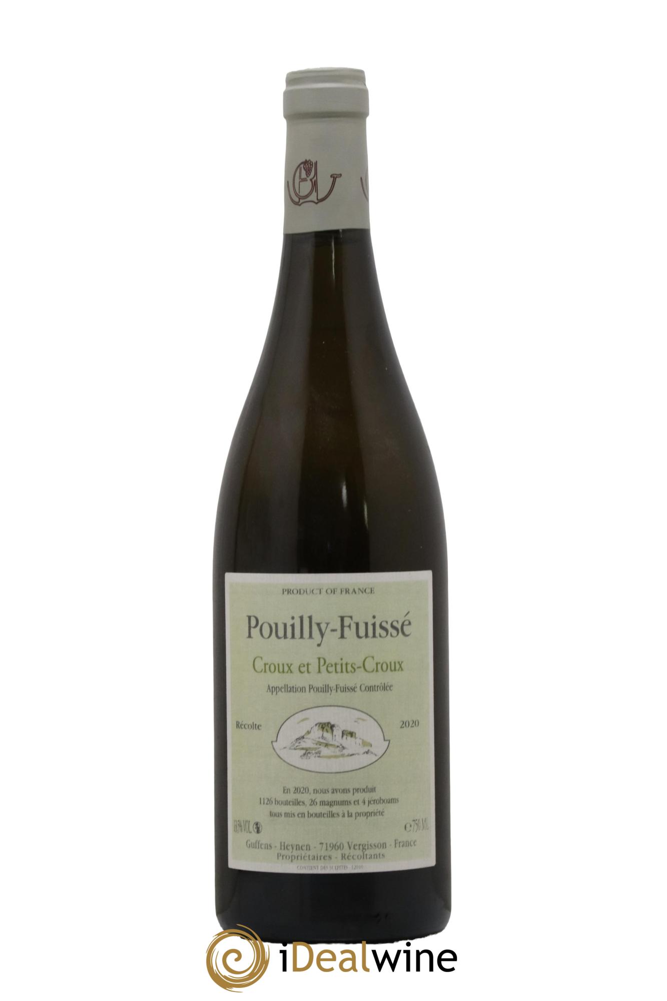 Pouilly-Fuissé Clos des Petits Croux Guffens-Heynen 2020 - Posten von 1 Flasche - 0