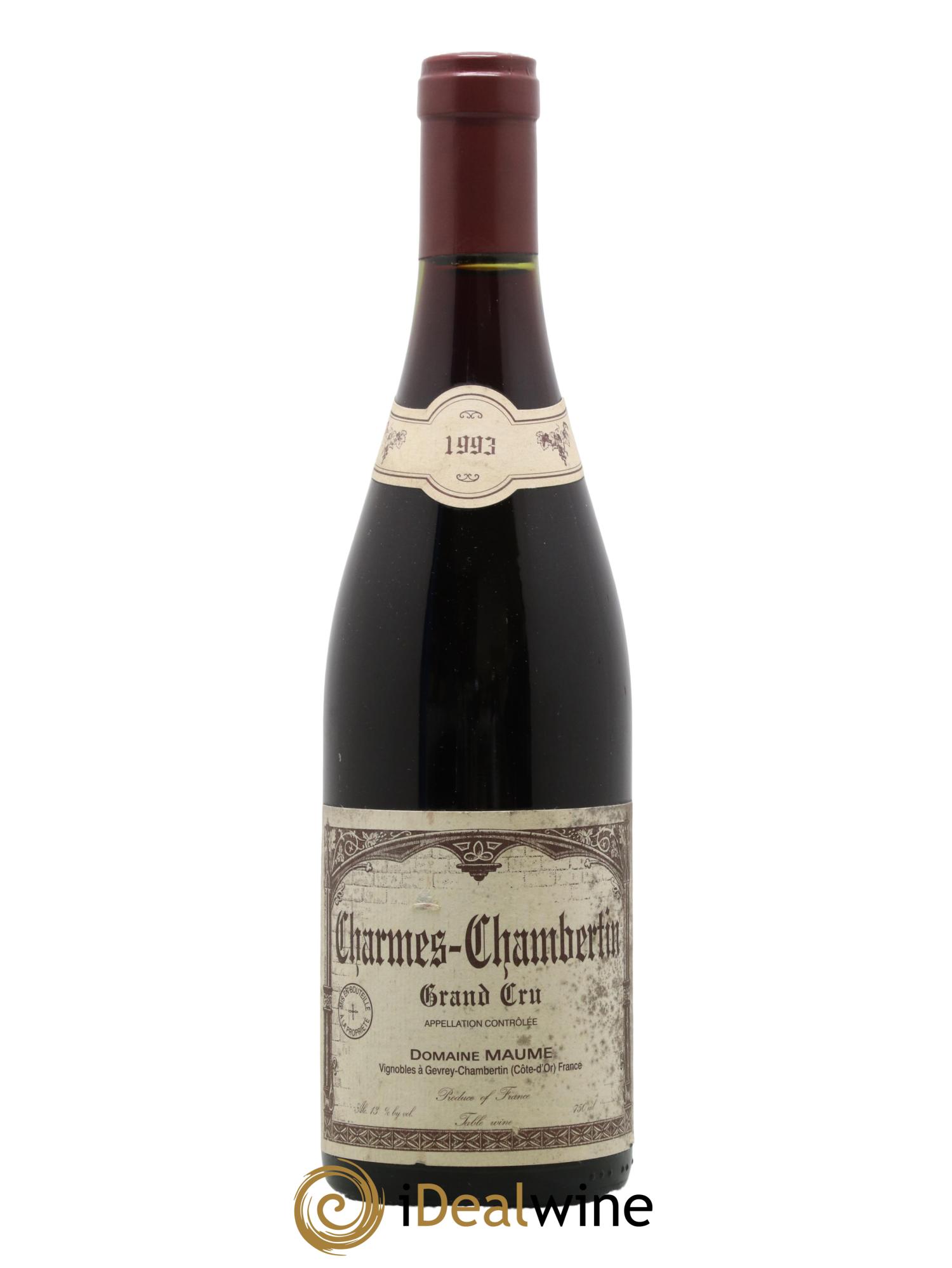 Charmes-Chambertin Grand Cru Maume (Domaine) 1993 - Lot de 1 bouteille - 0