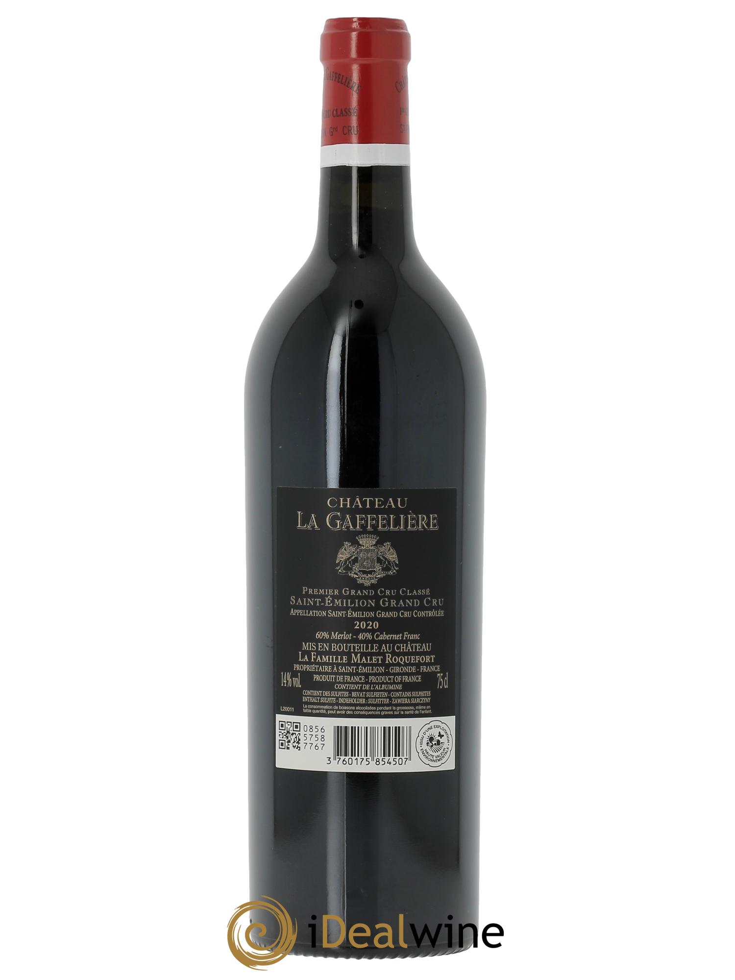 Château la Gaffelière 1er Grand Cru Classé B (CBO à partir de 6 bts) 2020 - Lot de 1 bouteille - 1