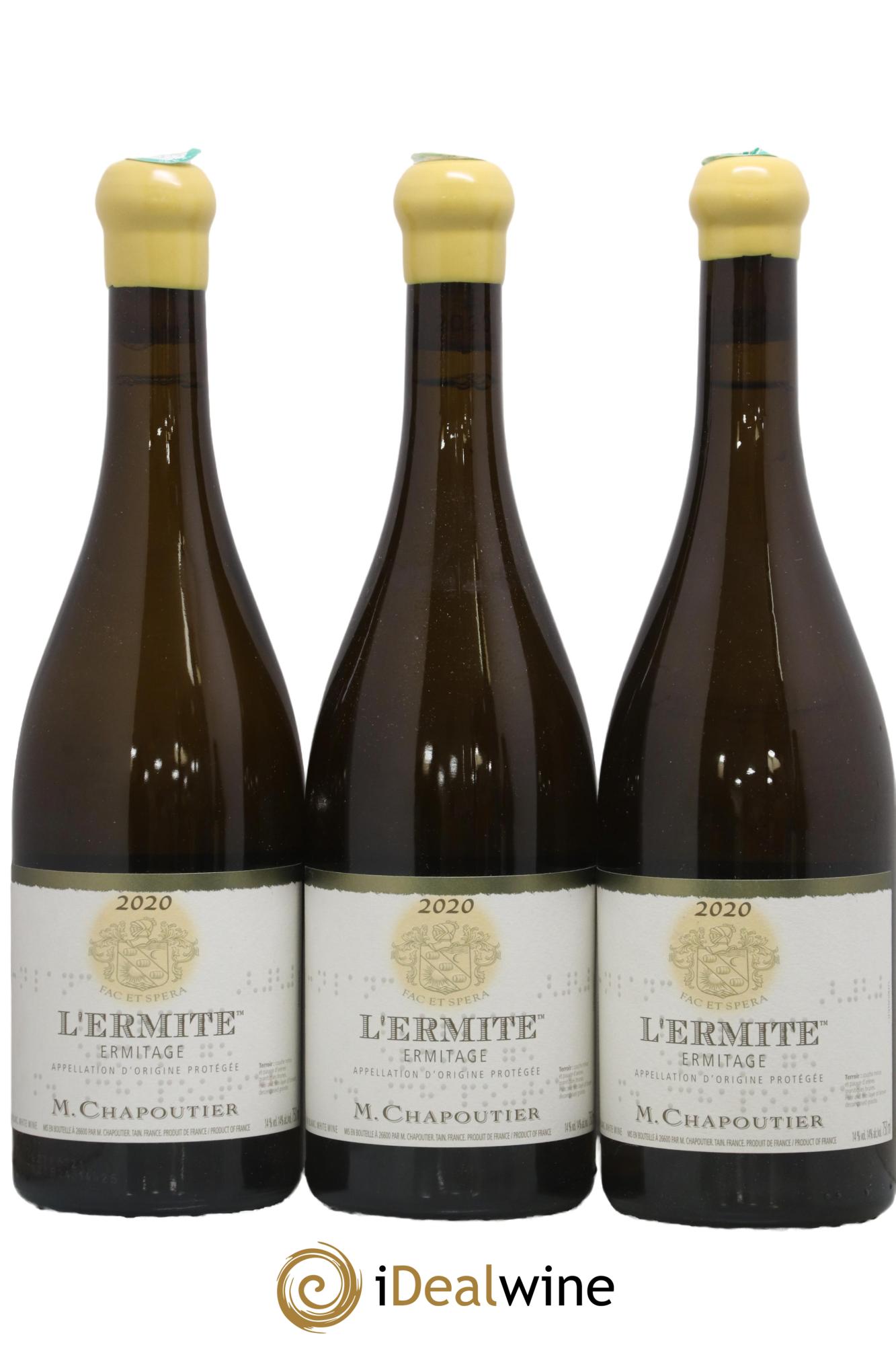 Hermitage Ermitage l'Ermite Chapoutier 2020 - Lot de 3 bouteilles - 0