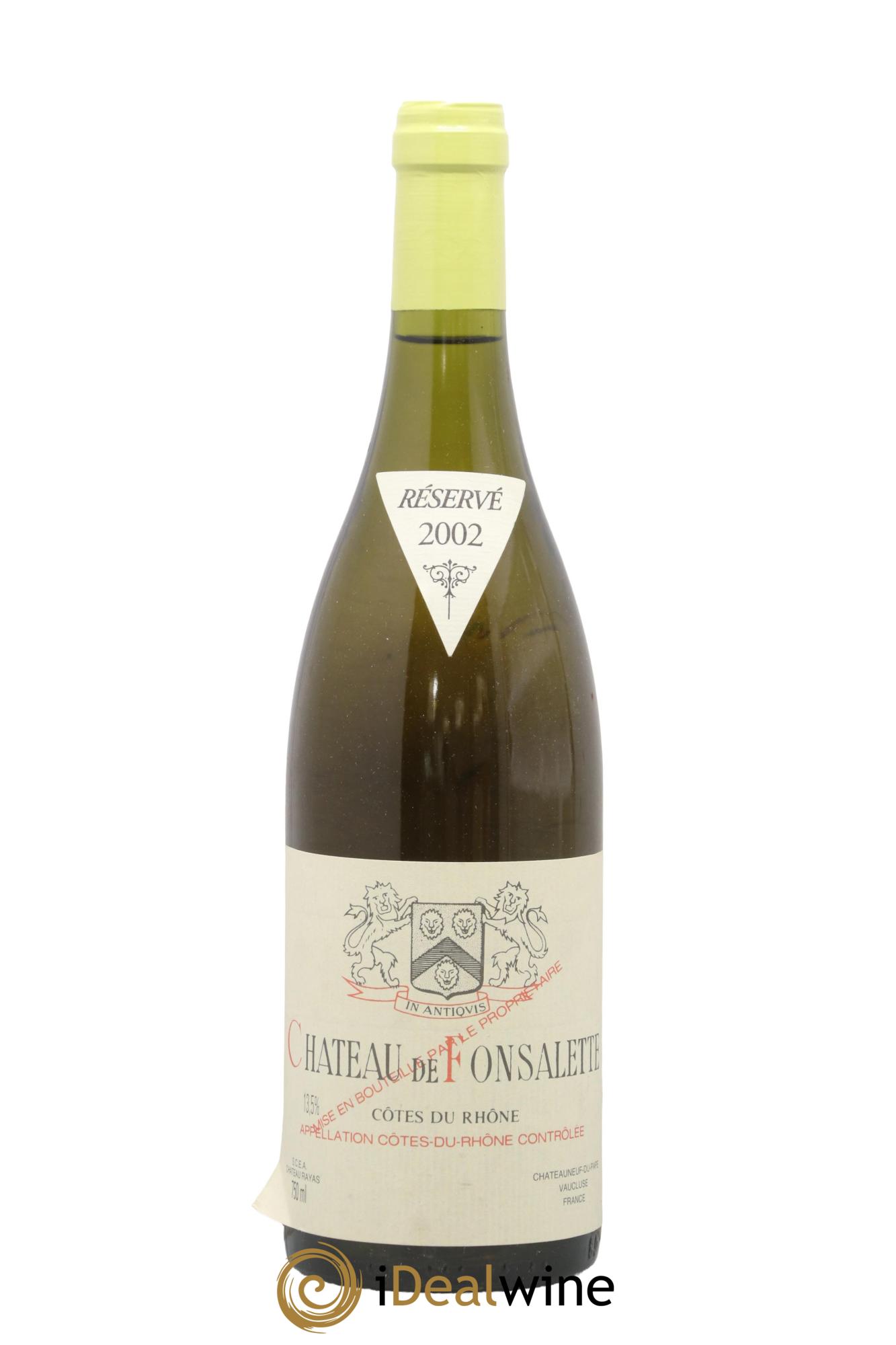 Côtes-du-Rhône Château de Fonsalette Emmanuel Reynaud 2002 - Lot de 1 bouteille - 0