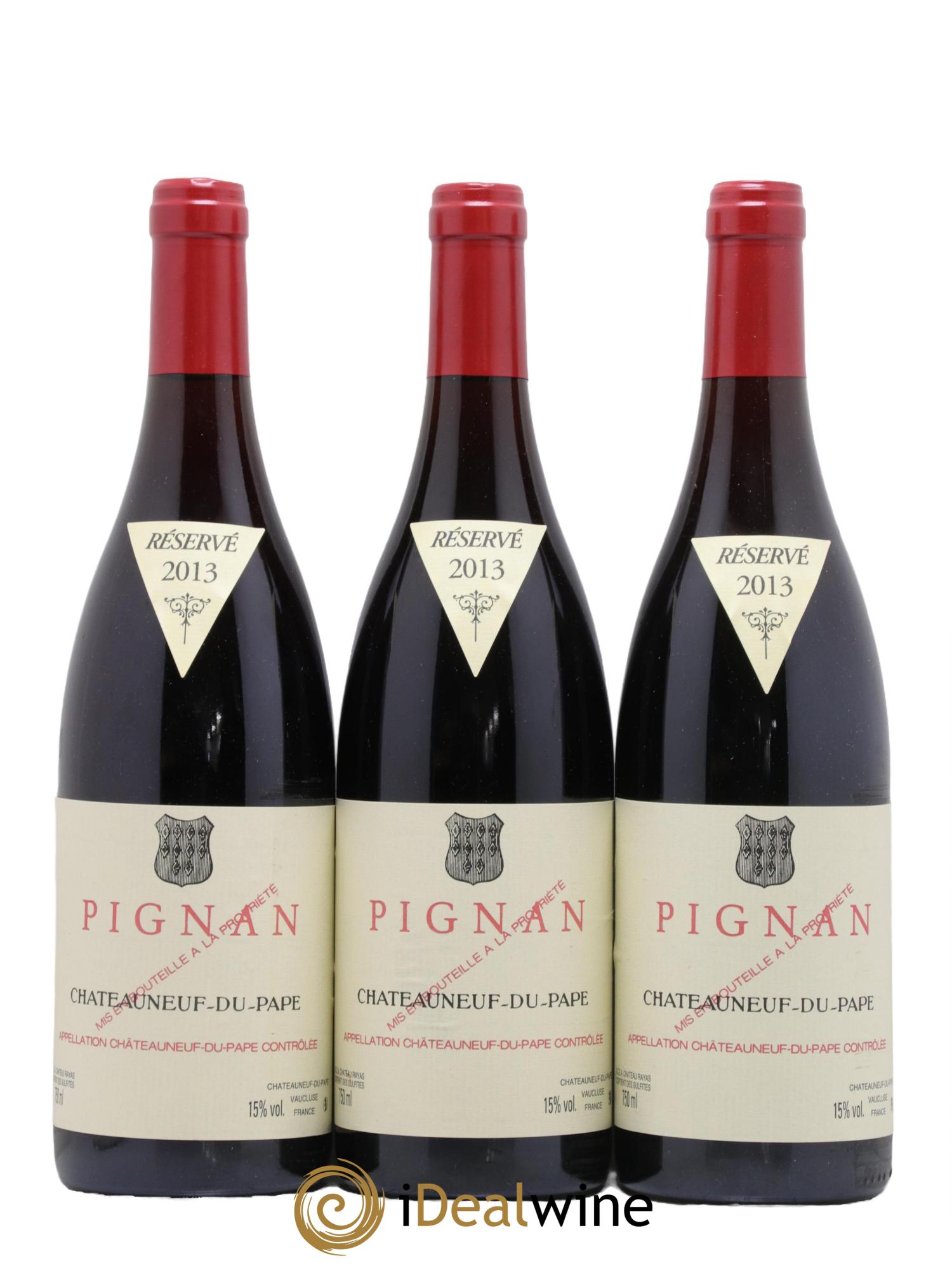 Châteauneuf-du-Pape Pignan Emmanuel Reynaud 2013 - Lot de 3 bouteilles - 0
