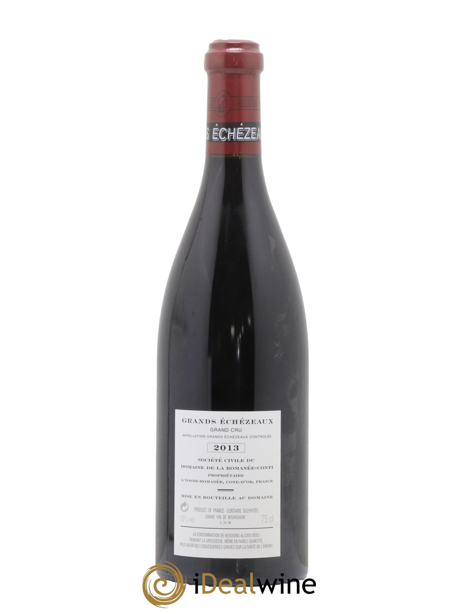 Grands-Echezeaux Grand Cru Domaine de la Romanée-Conti 2013 - Lot of 1 bottle - 1