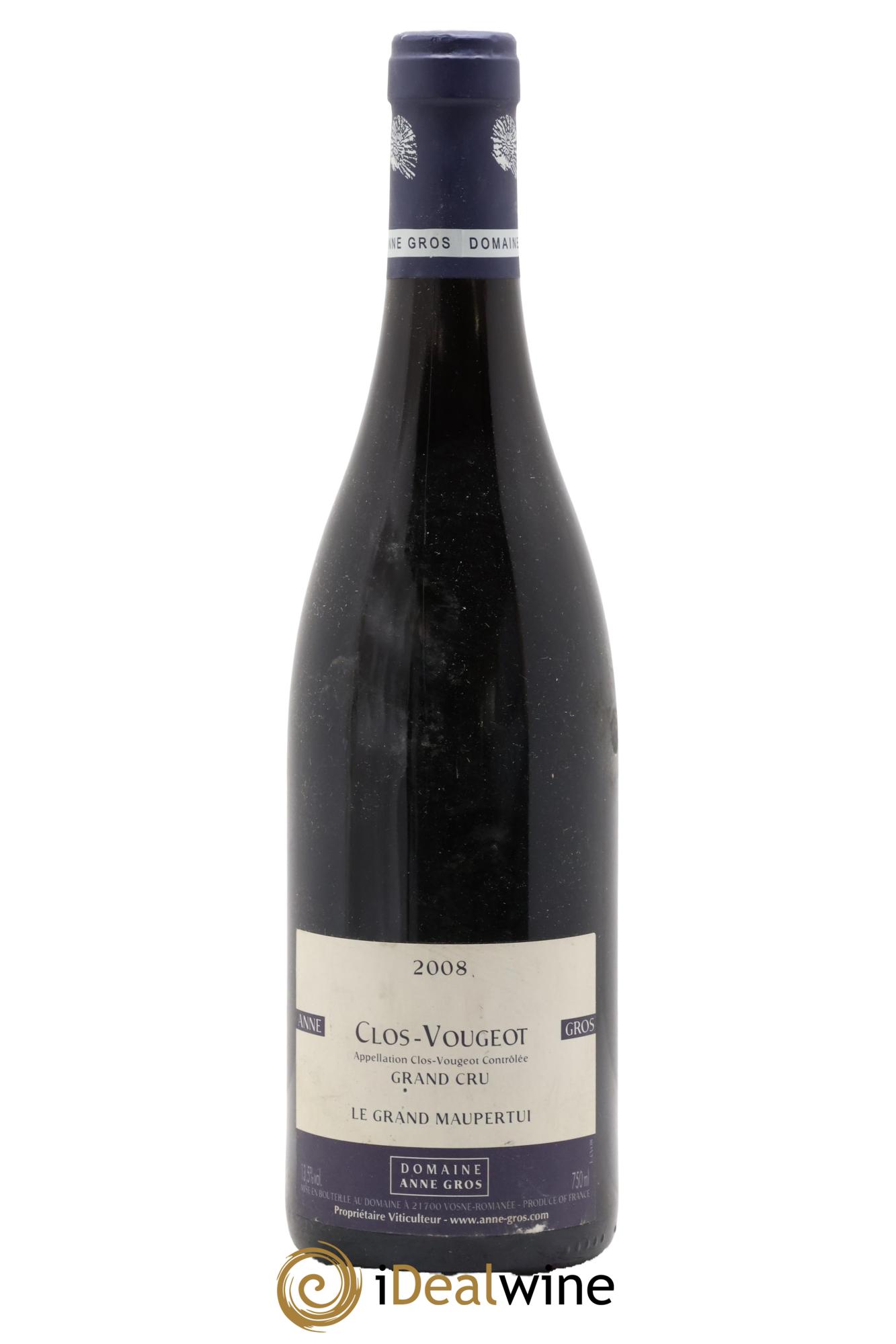 Clos de Vougeot Grand Cru Le Grand Maupertui Anne Gros 2008 - Posten von 1 Flasche - 0