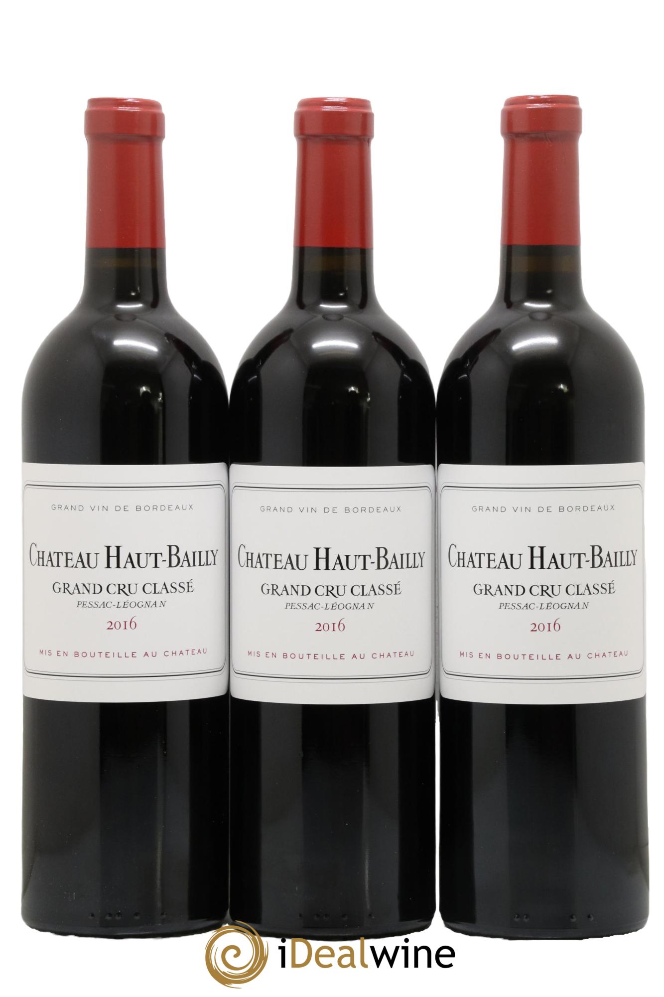 Château Haut-Bailly Cru Classé de Graves 2016 - Lot of 3 bottles - 0