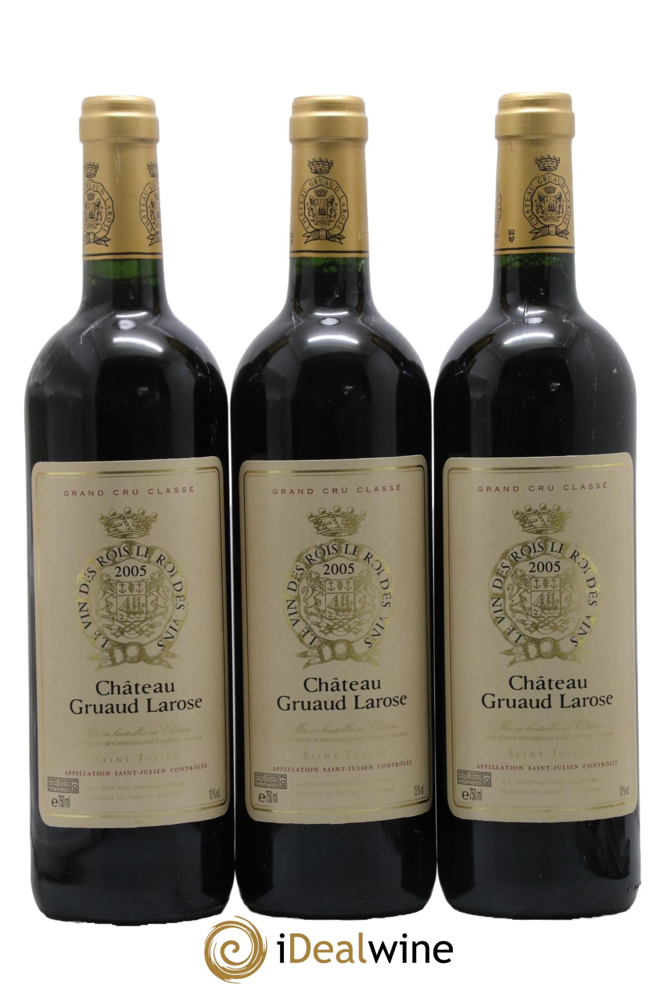 Château Gruaud Larose 2ème Grand Cru Classé 2005 - Lotto di 3 bottiglie - 0