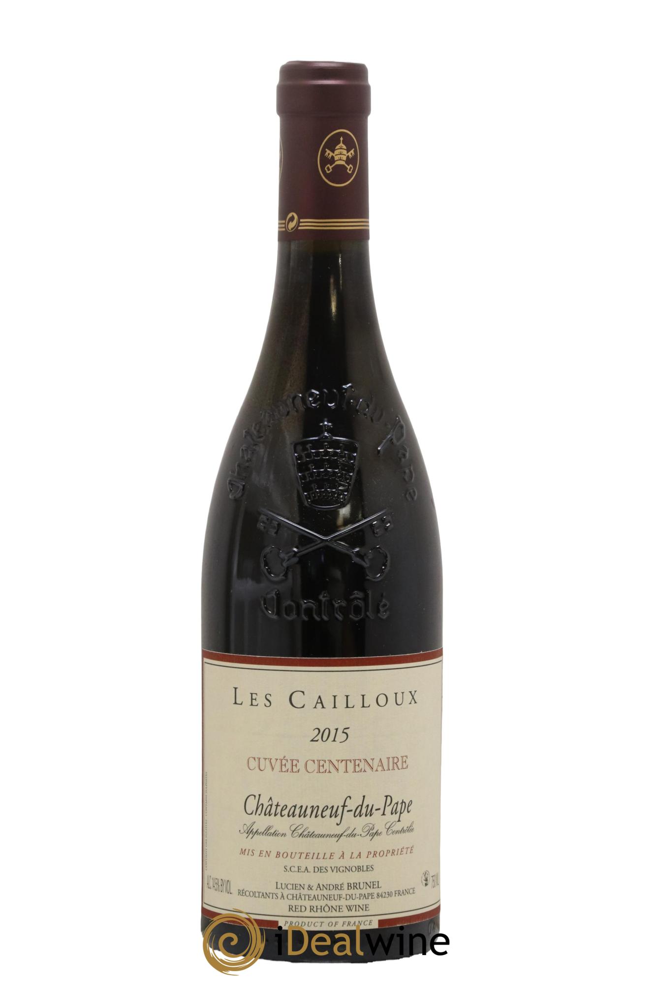 Châteauneuf-du-Pape Les Cailloux Cuvée Centenaire André Brunel 2015 - Lot de 1 bouteille - 0