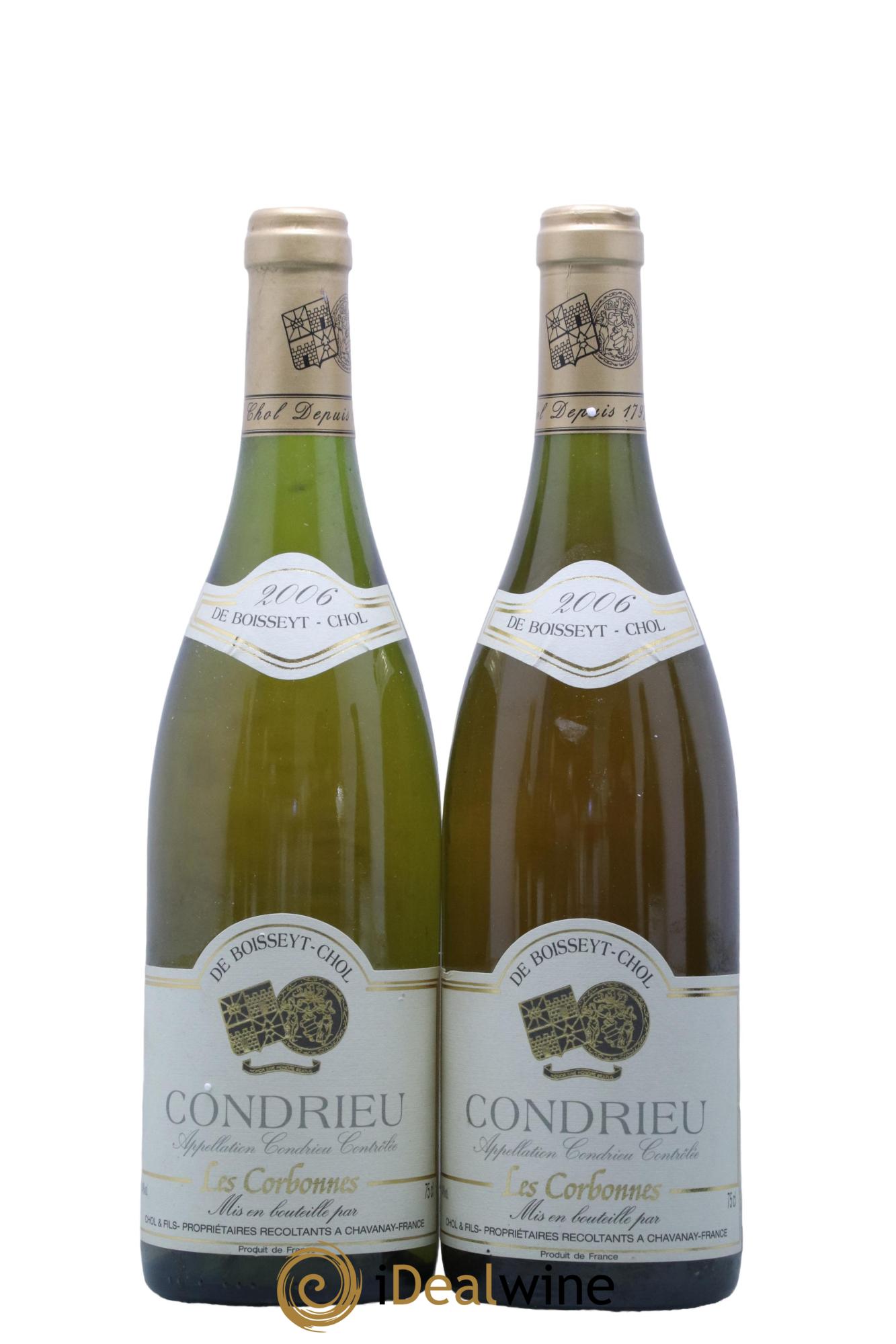 Condrieu Les Corbonnes Domaine De Boisseyt Chol 2006 - Lot de 2 bouteilles - 0