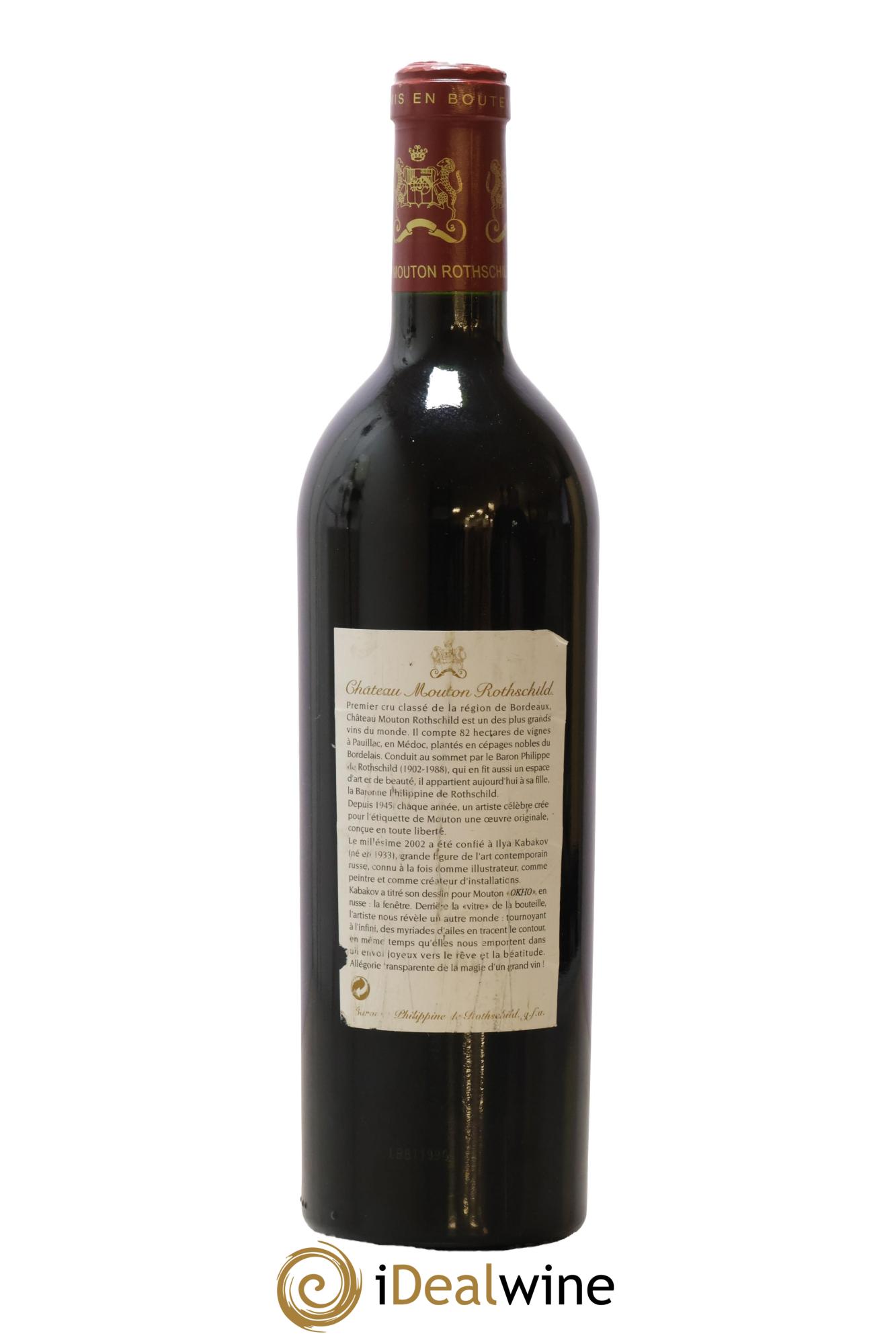 Château Mouton Rothschild 1er Grand Cru Classé 2002 - Lot of 1 bottle - 1