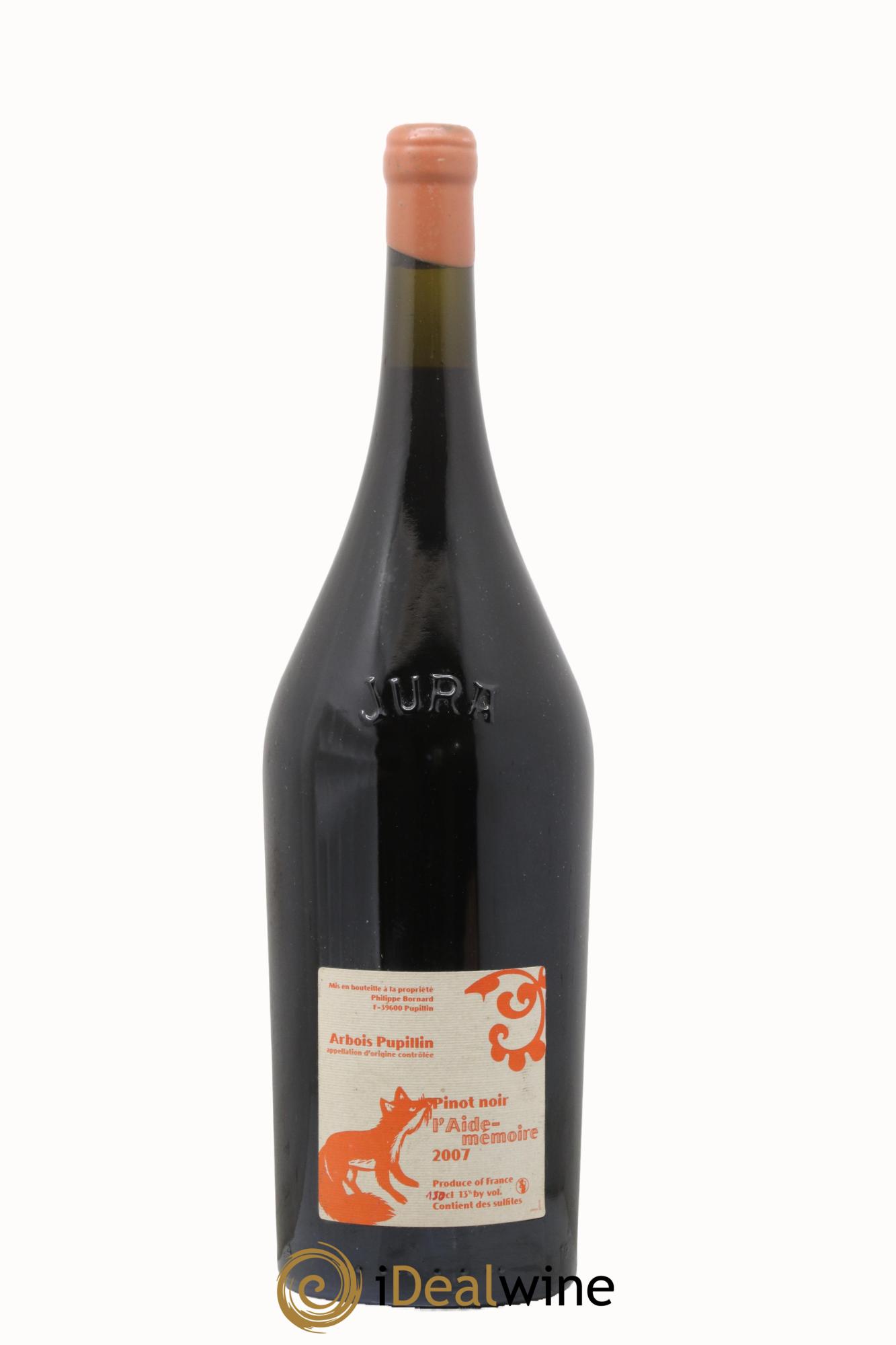 Arbois Pupillin Pinot noir L'Aide Mémoire Bornard (dégustation au domaine incluse) 2007 - Lot de 1 magnum - 0