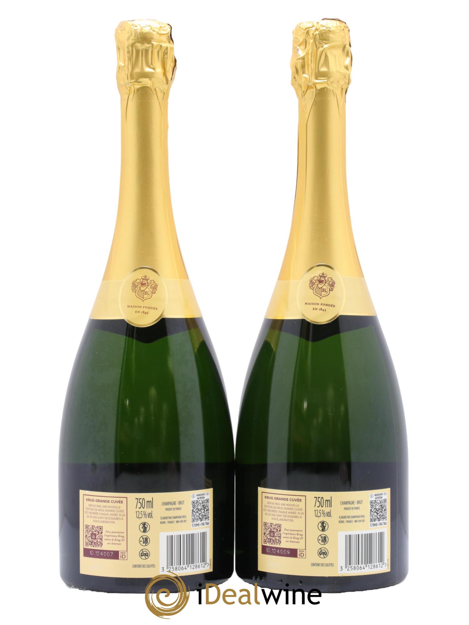 Grande Cuvée Brut - 173ème édition Krug - Lot of 2 bottles - 1